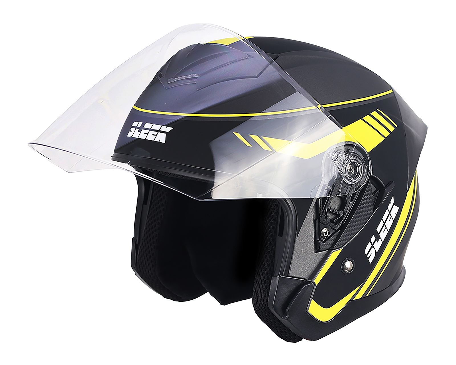 Foto 3 pulgar | Foto 2 | Casco para Motociclista Sleek Mediano Negro 3/4