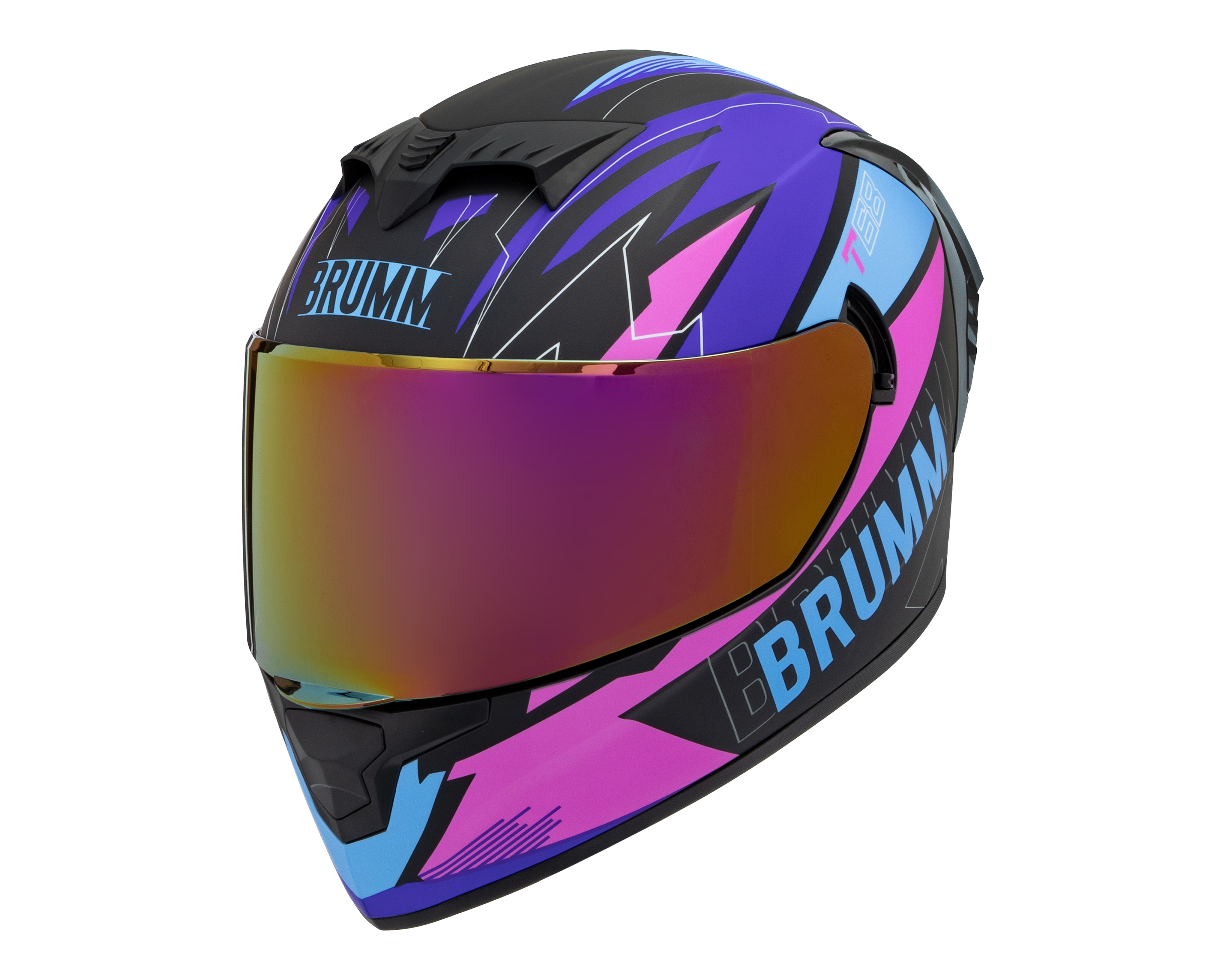 Foto 3 pulgar | Foto 2 | Casco para Motociclista Brumm Mediano Multicolor Certificado