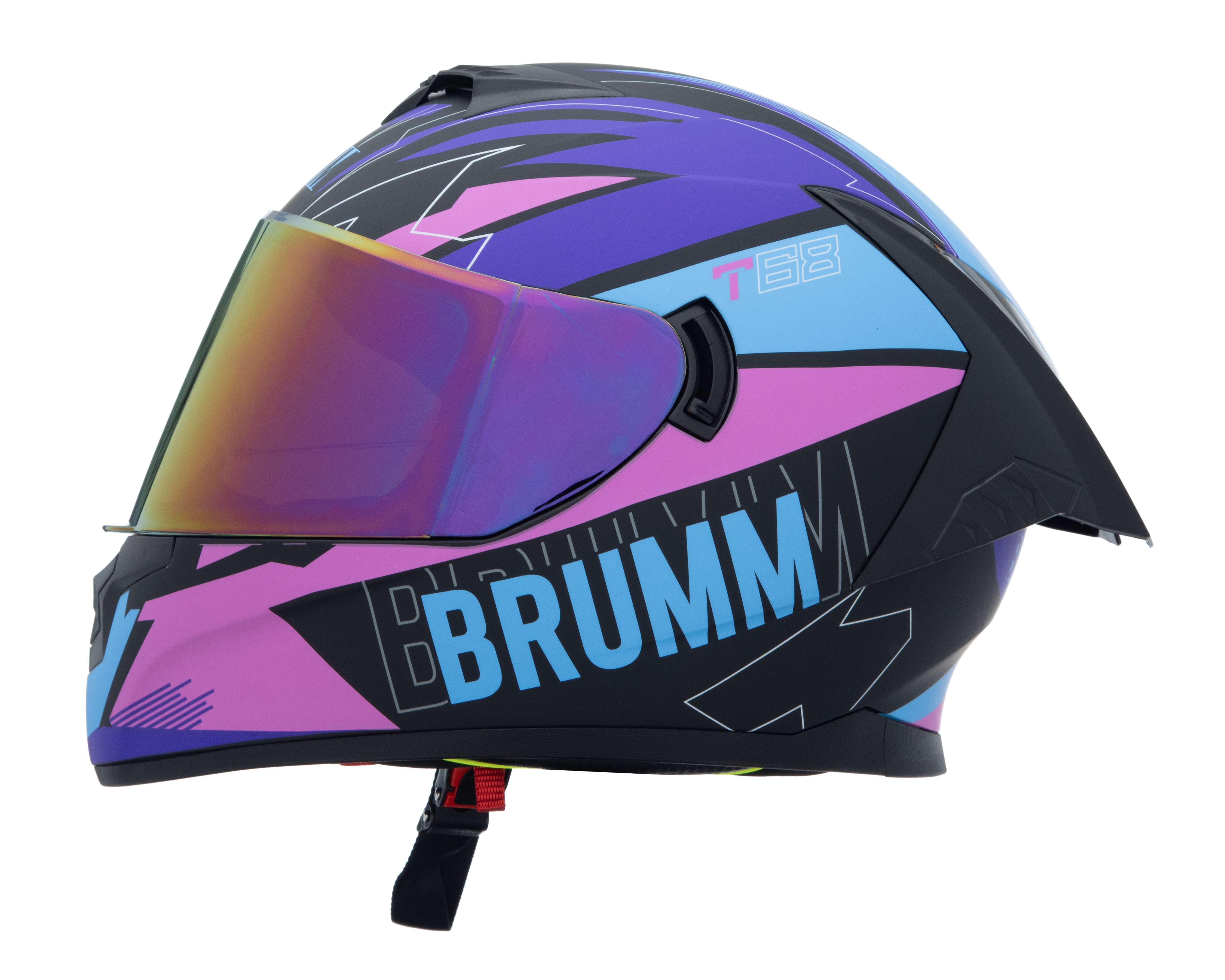 Foto 4 pulgar | Foto 3 | Casco para Motociclista Brumm Extragrande Multicolor Visera Abatible