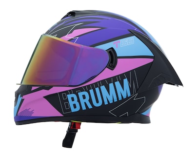 Foto 3 | Foto 3 | Casco para Motociclista Brumm Extragrande Multicolor Visera Abatible