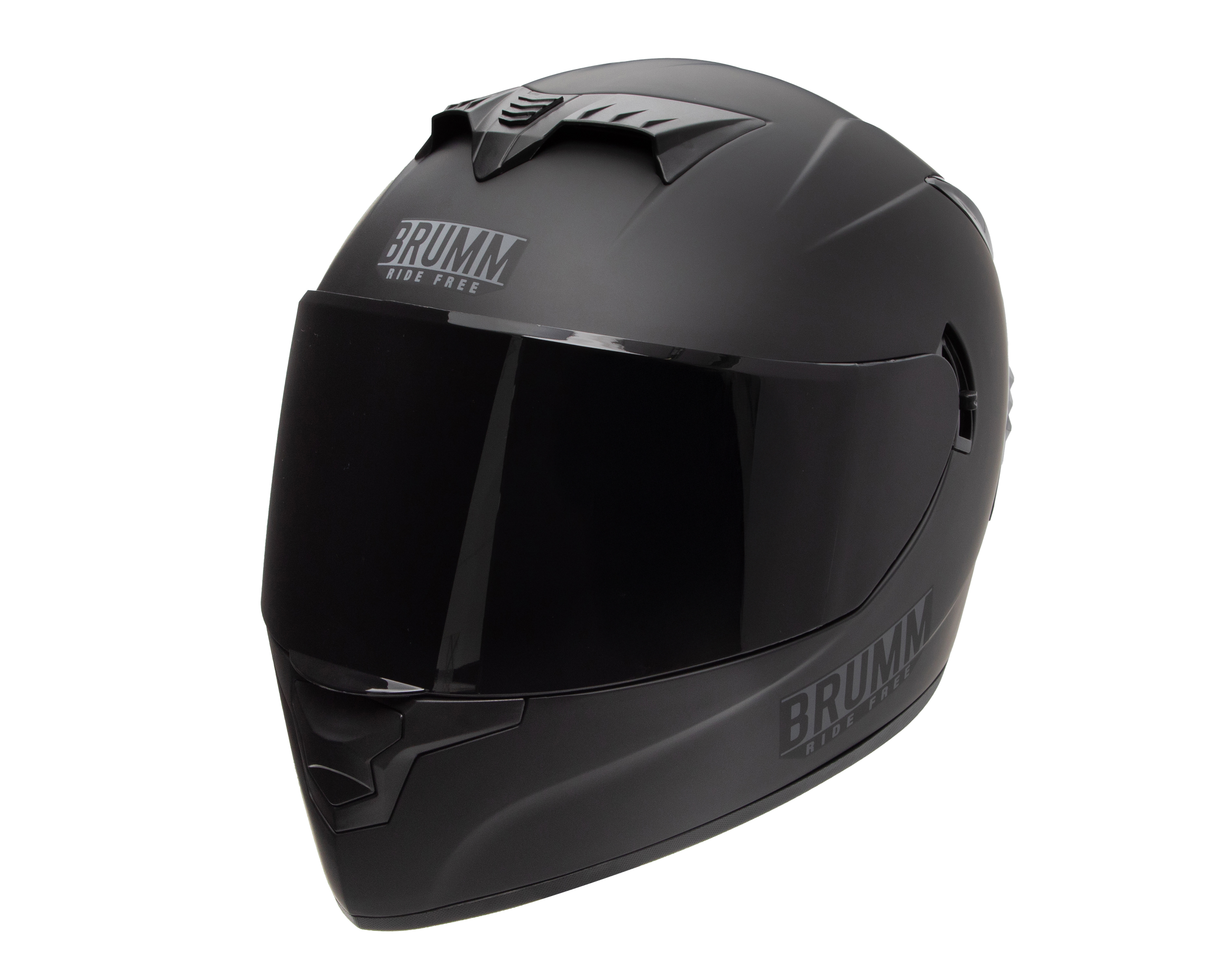 Foto 2 pulgar | Foto 1 | Casco para Motociclista Brumm Extragrande Negro con Ventilación