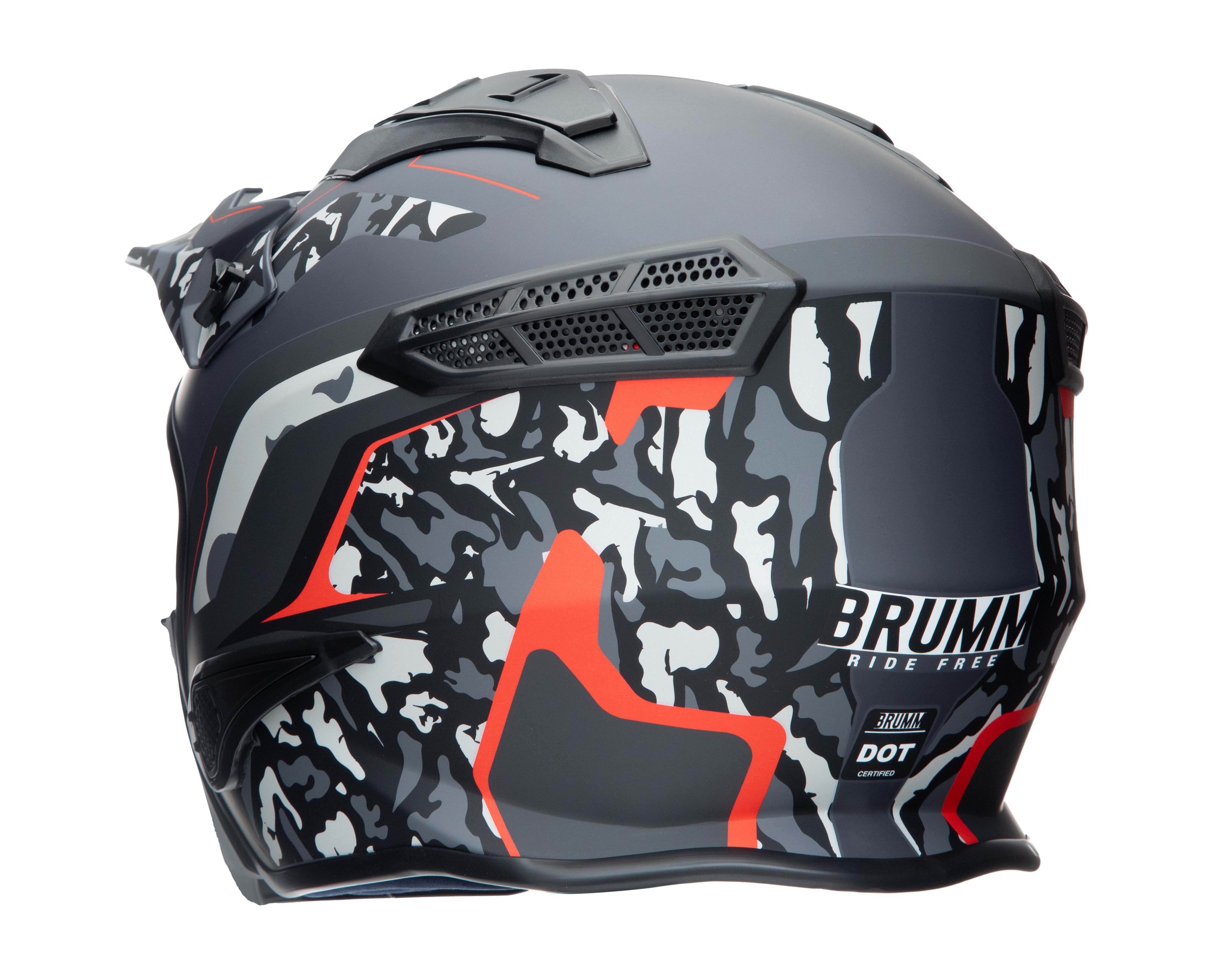 Foto 4 | Foto 4 | Casco para Motociclista Brumm Mediano Negro Doble Visor