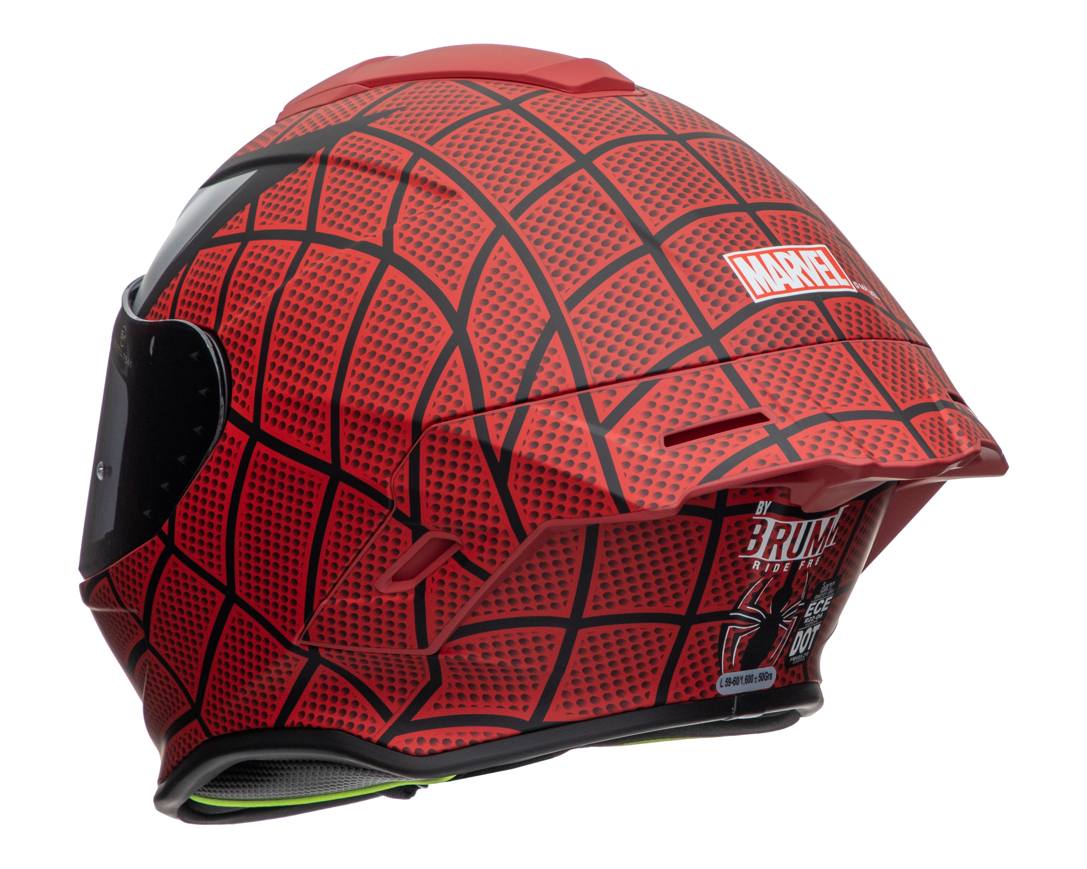 Foto 5 pulgar | Foto 4 | Casco para Motociclista Brumm Extragrande Rojo Spider-Man