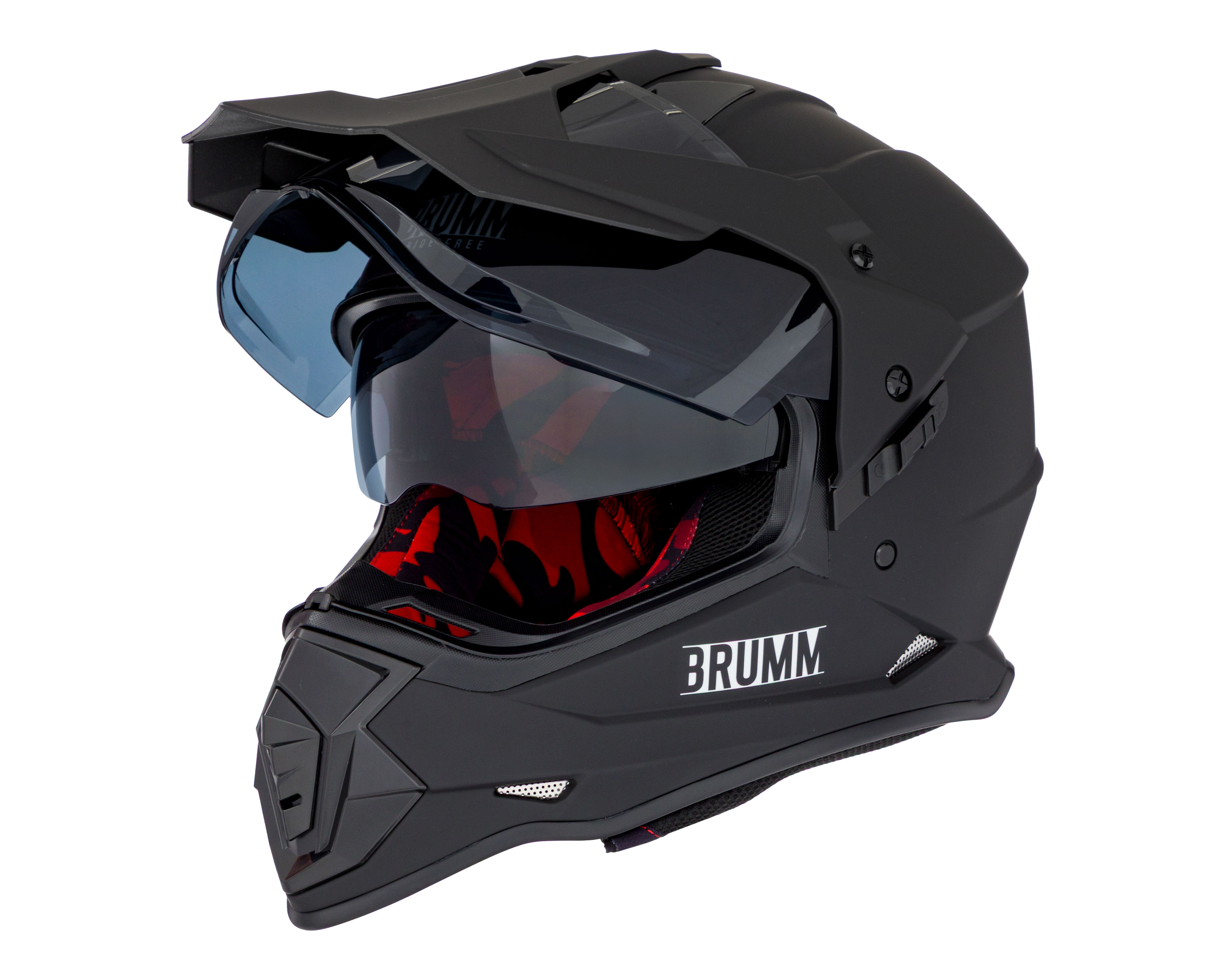 Casco para Motociclista Brumm Grande Negro Doble Propósito