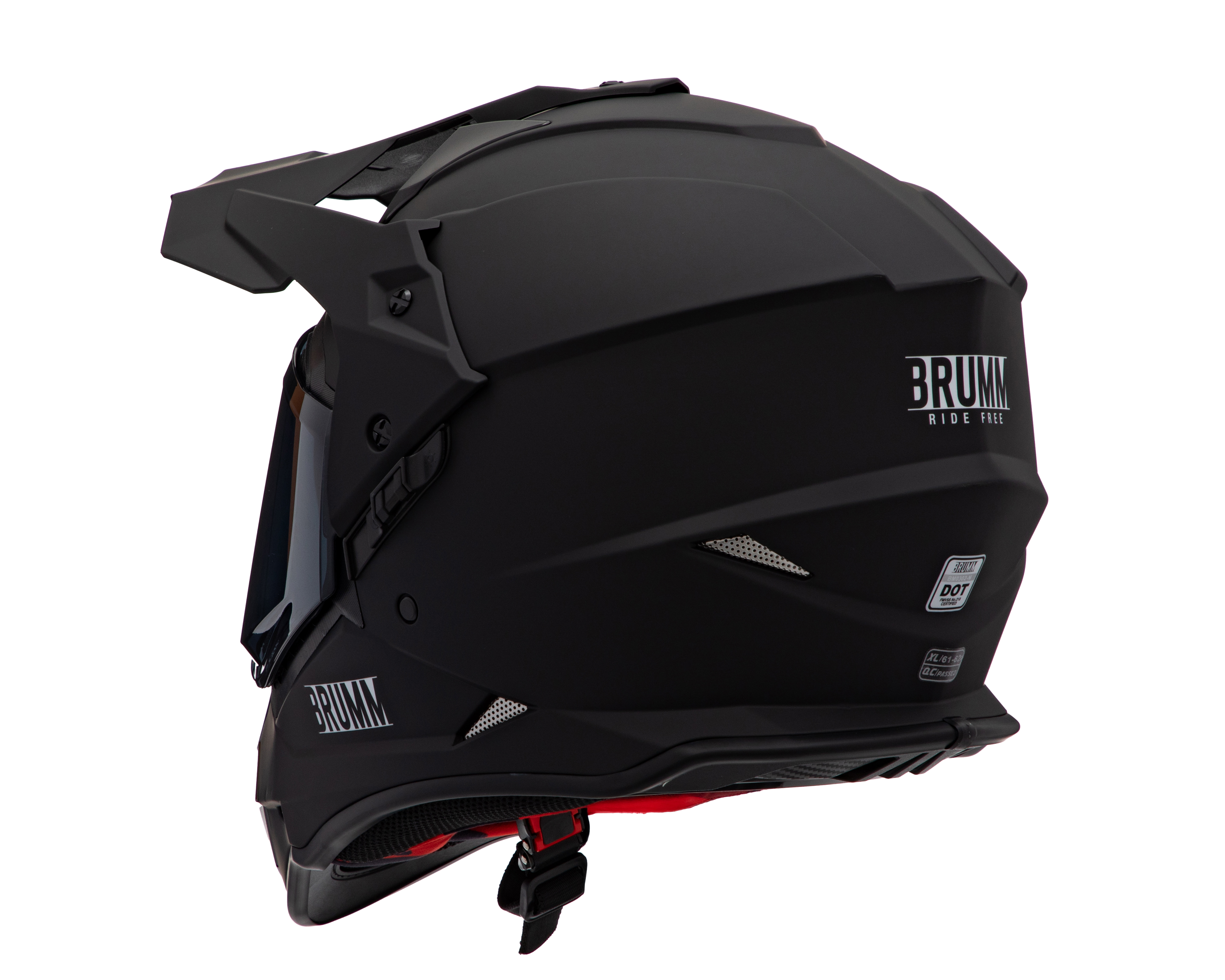 Foto 4 | Foto 4 | Casco para Motociclista Brumm Mediano Negro Certificado