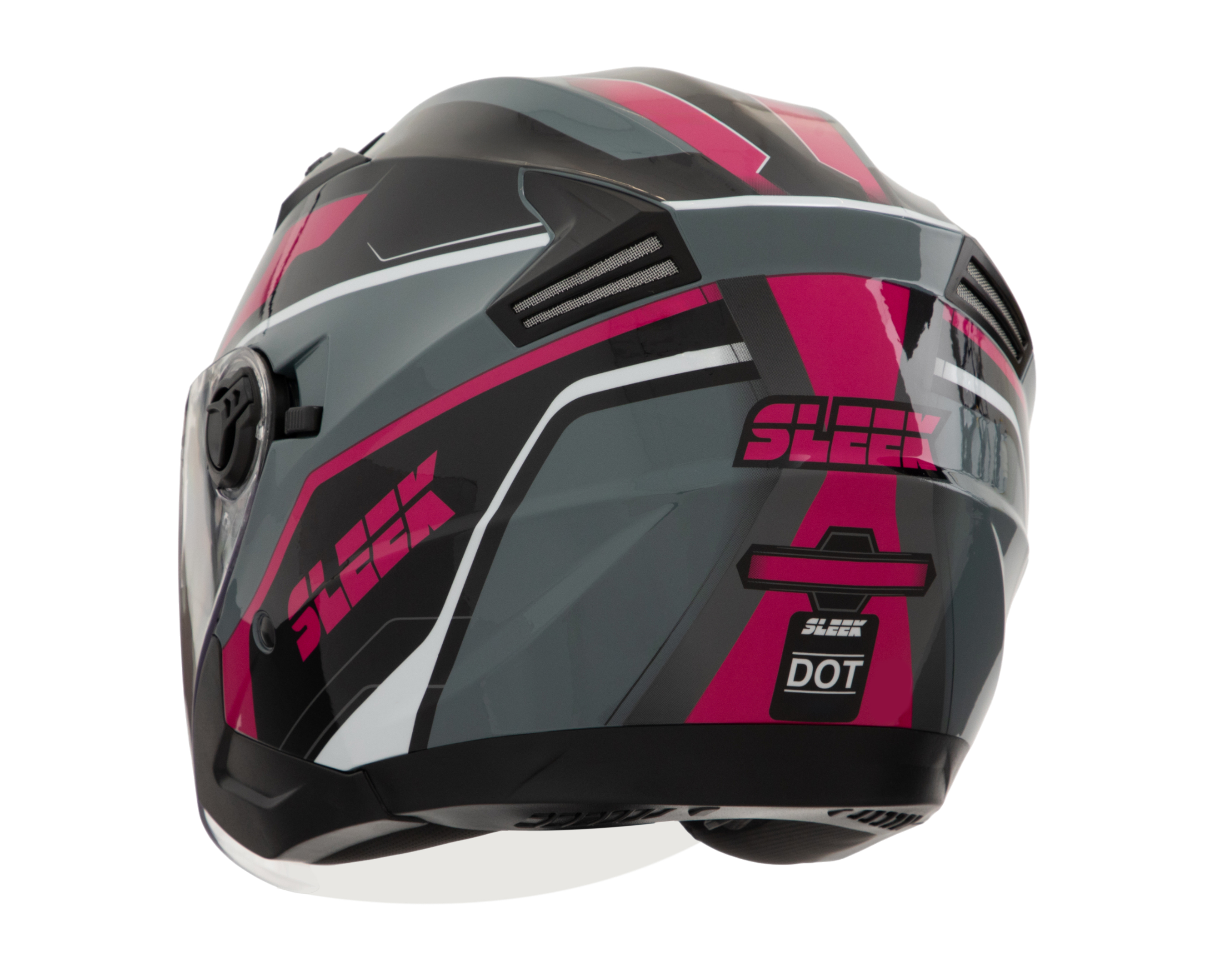 Foto 5 pulgar | Foto 4 | Casco para Motociclista Sleek Chico Gris