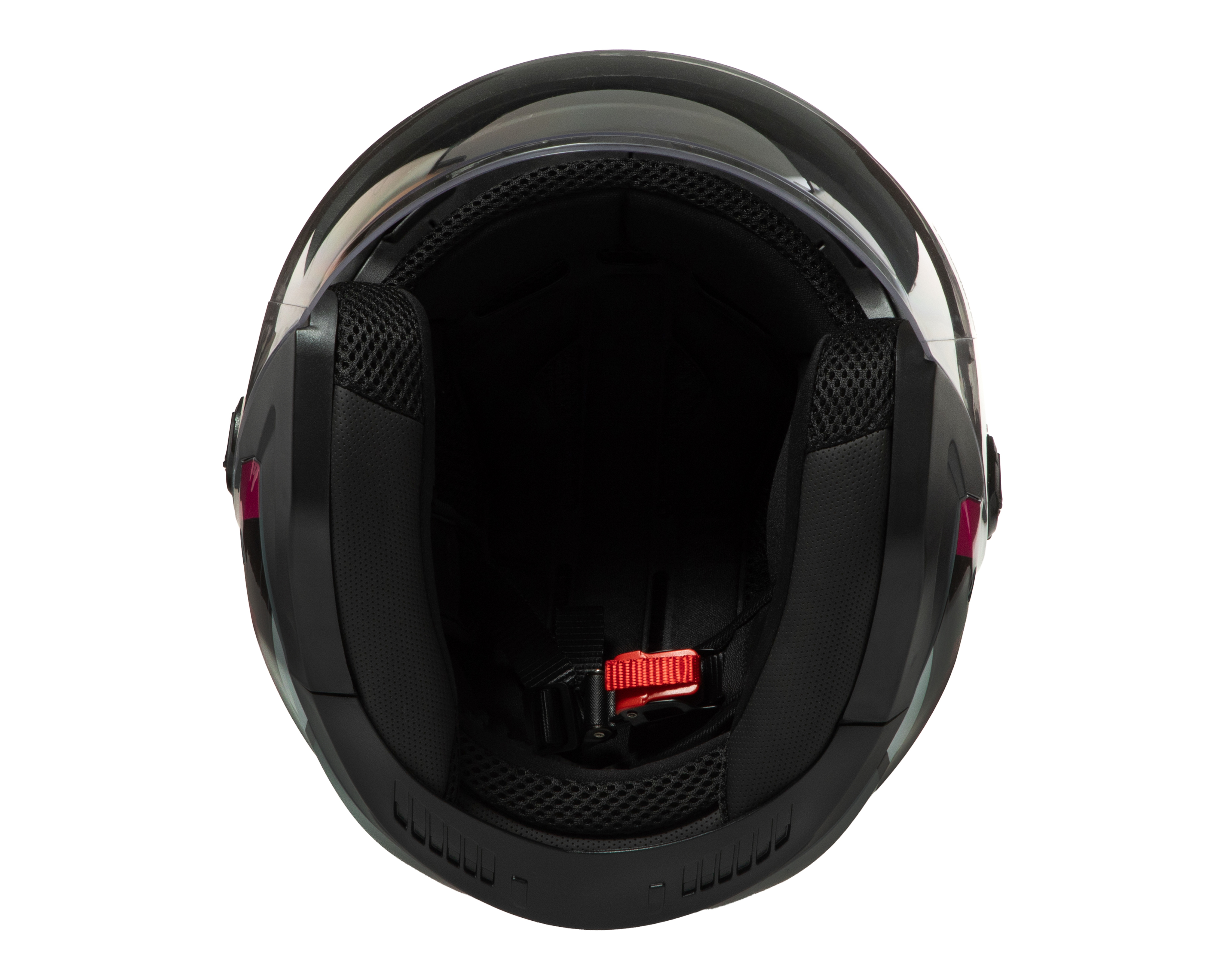 Foto 7 pulgar | Foto 6 | Casco para Motociclista Sleek Mediano Negro Doble Visor