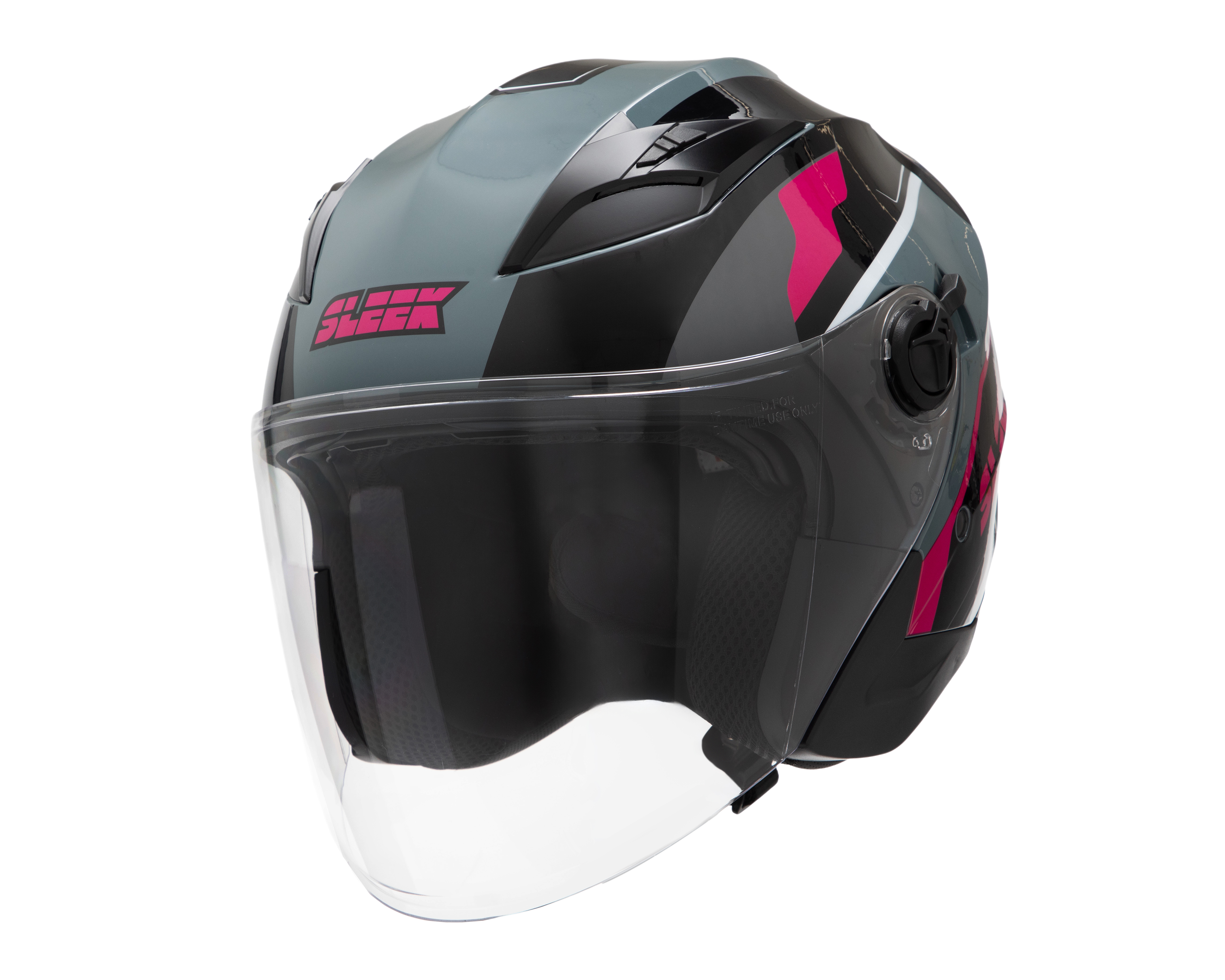 Casco para Motociclista Sleek Talla Grande Negro Doble Visor