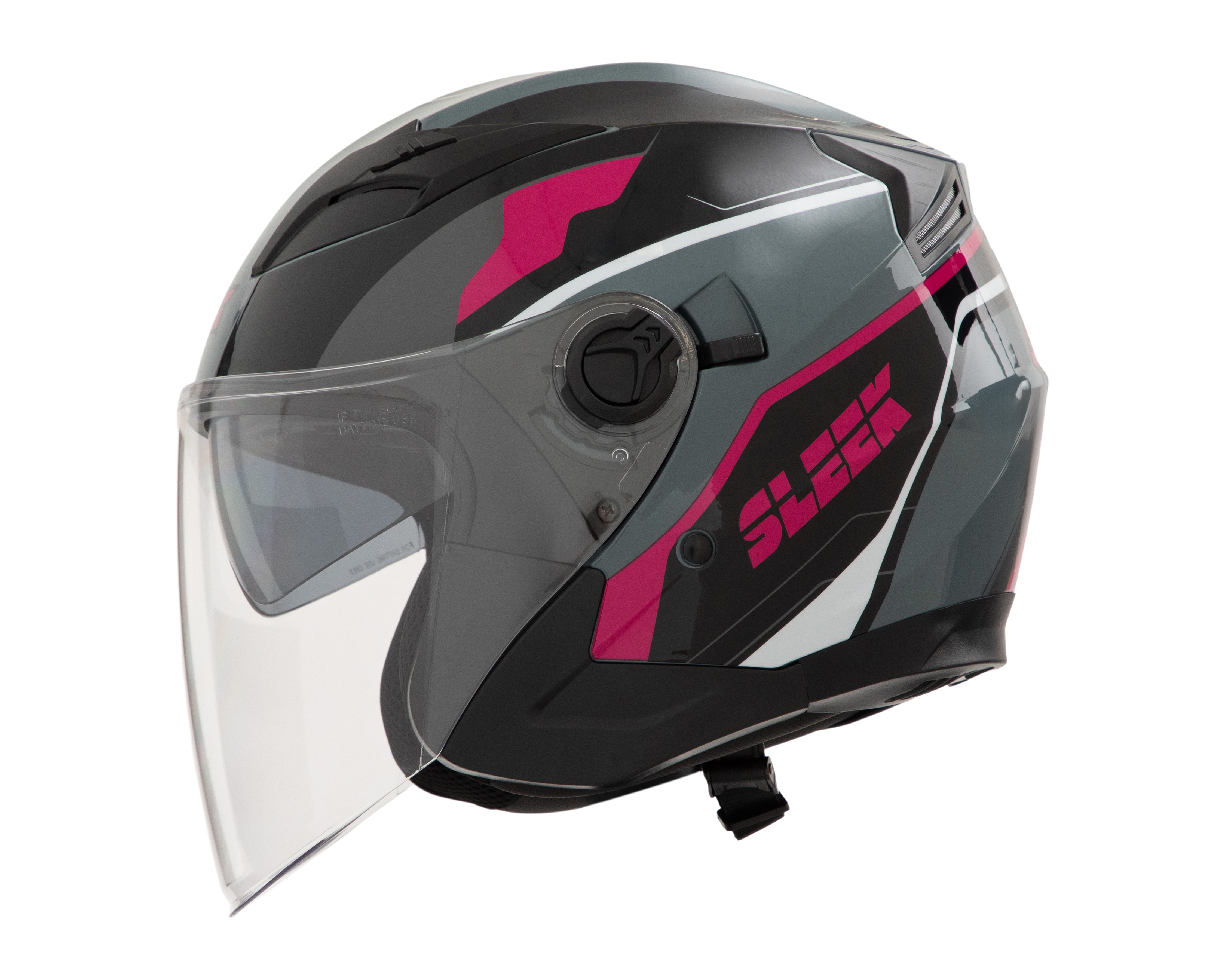 Foto 3 | Foto 3 | Casco para Motociclista Sleek Talla Grande Negro Doble Visor