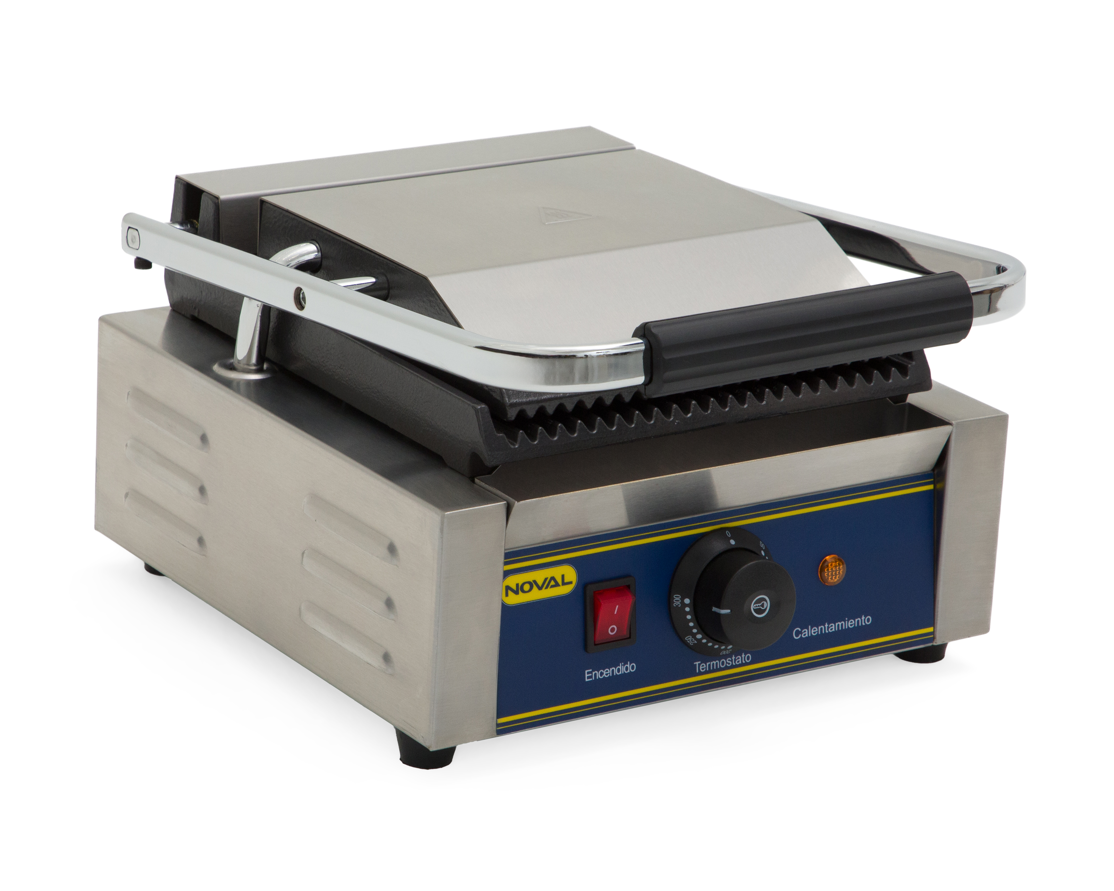 Parrilla de Contacto Grill Noval PLG-300 de Acero Inoxidable