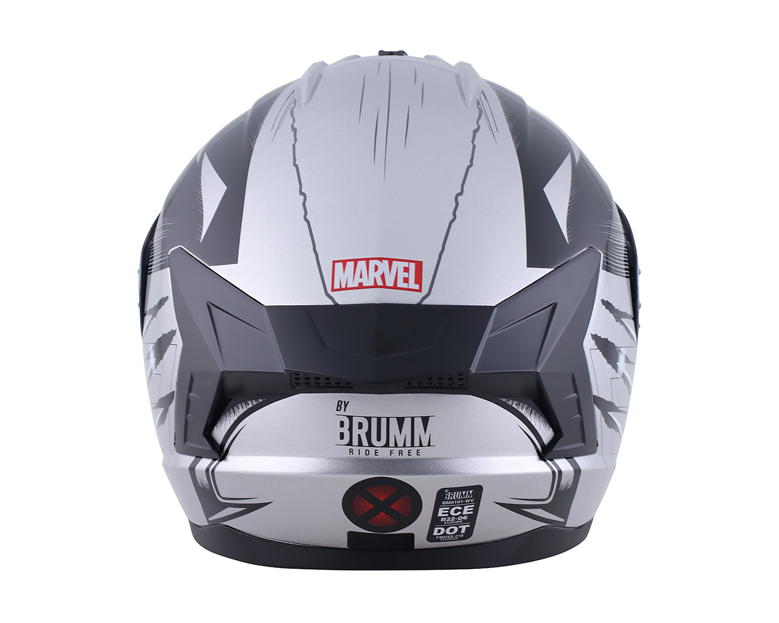 Foto 8 pulgar | Foto 7 | Casco para Motociclista Brumm Extragrande Gris Wolverine