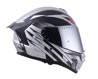Foto 3 | Foto 3 | Casco para Motociclista Brumm Grande Gris Wolverine