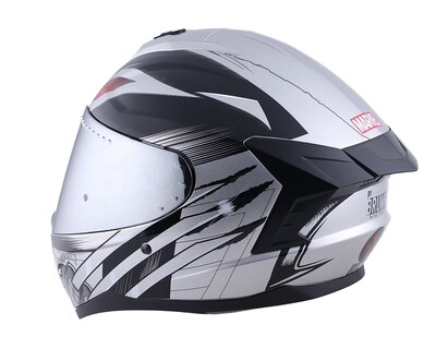 Foto 4 | Foto 4 | Casco para Motociclista Brumm Grande Gris Wolverine