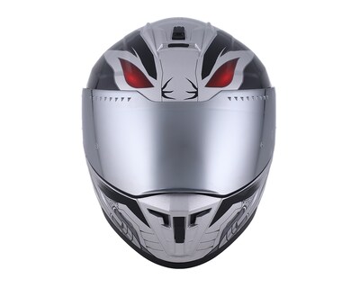 Foto 5 | Foto 5 | Casco para Motociclista Brumm Grande Gris Wolverine