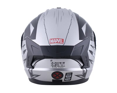 Foto 7 | Foto 7 | Casco para Motociclista Brumm Grande Gris Wolverine