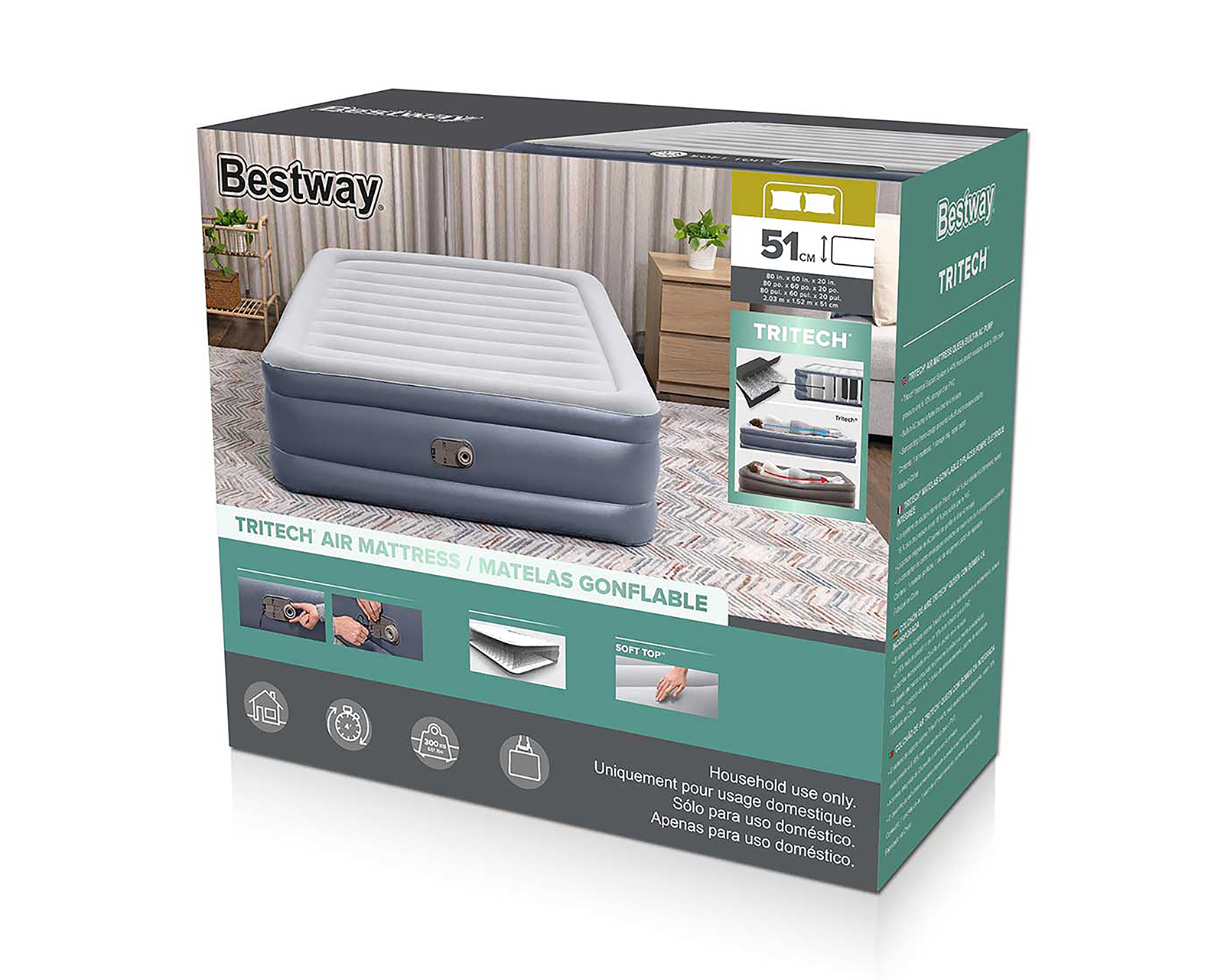 Foto 5 | Foto 5 | Colchón Inflable Queen Size Bestway