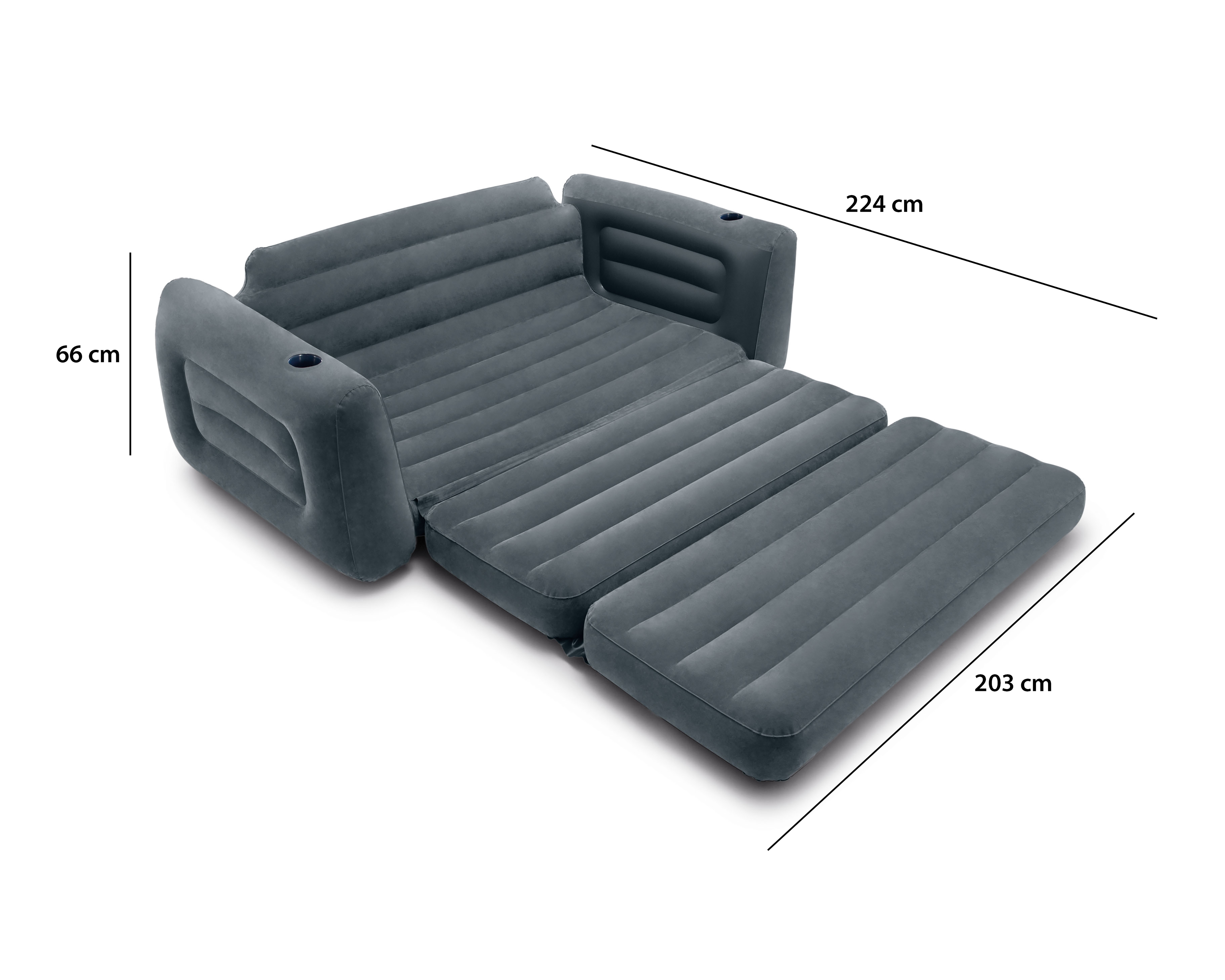 Foto 7 pulgar | Foto 6 | Sofá Cama Inflable Intex con Portavasos