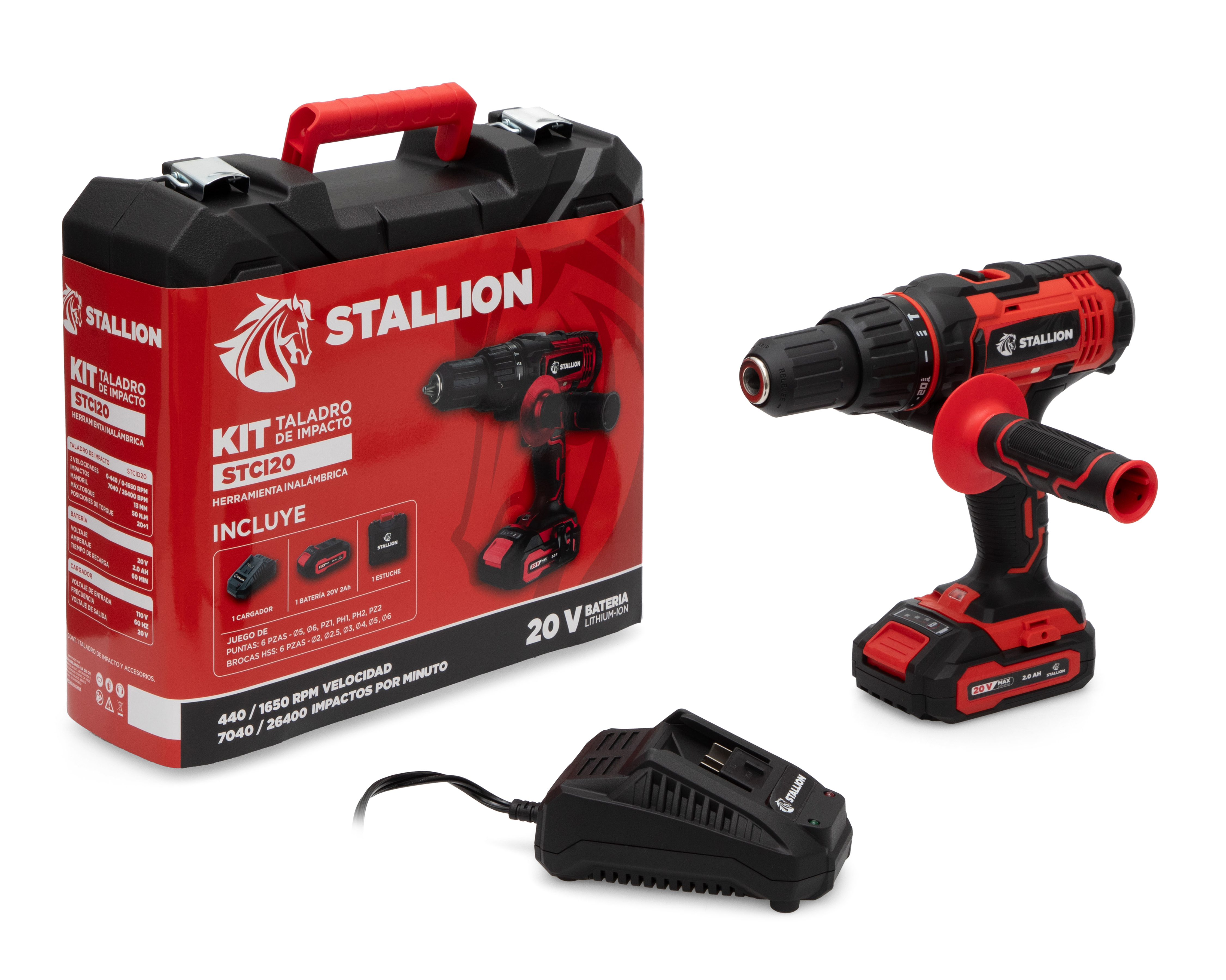 Talandro de Impacto Inalámbrico Stallion STCI20 20 V con Accesorios