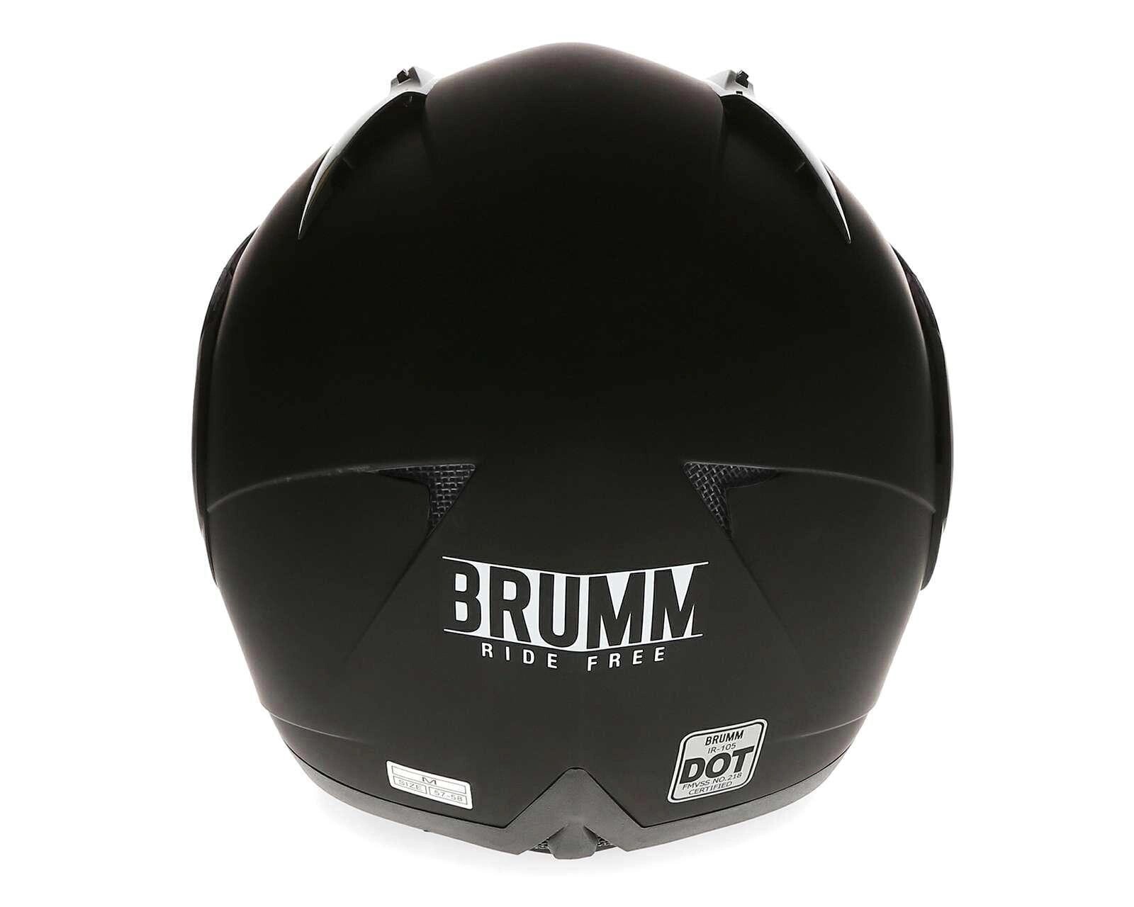 Foto 4 pulgar | Foto 3 | Casco para Motociclista Brumm Extragrande Abatible Negro