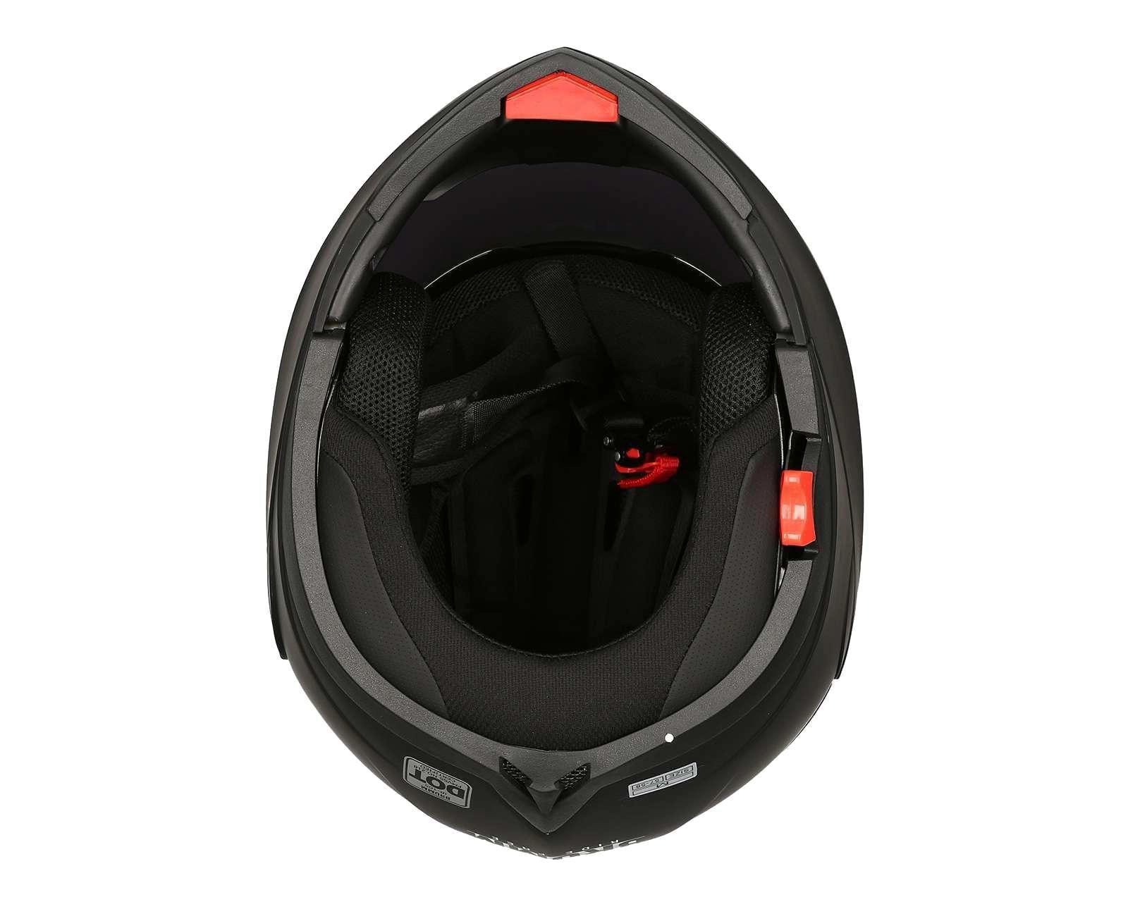 Foto 5 pulgar | Foto 4 | Casco para Motociclista Brumm Extragrande Abatible Negro
