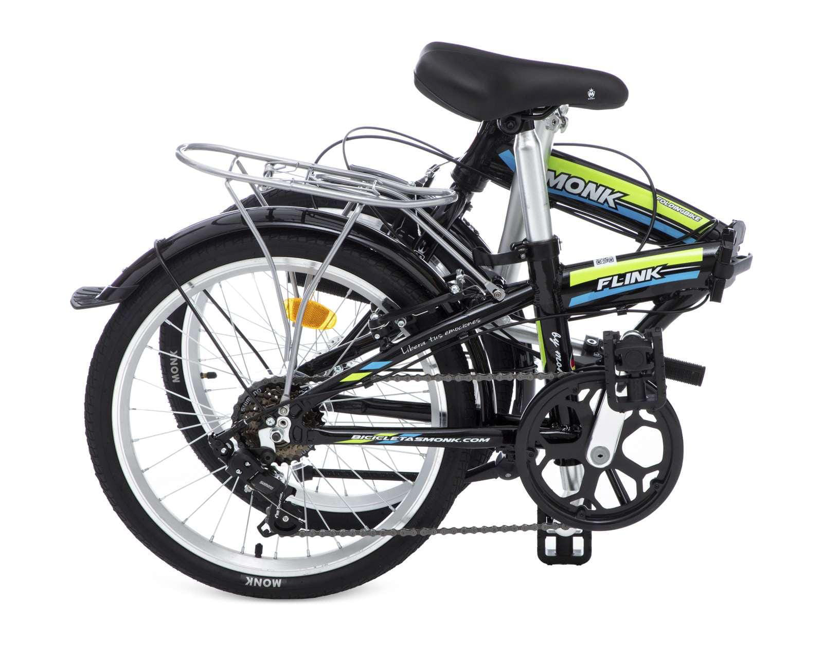Foto 4 pulgar | Foto 3 | Bicicleta Urbana Monk Flink 20" Plegable Negra