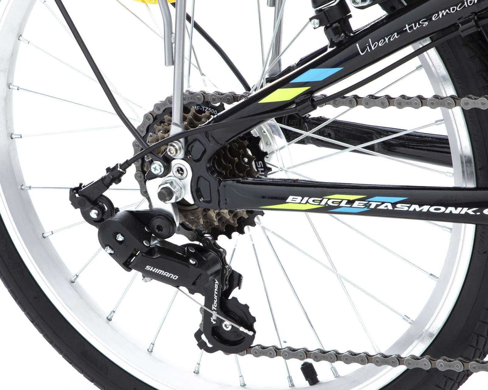 Foto 7 pulgar | Foto 6 | Bicicleta Urbana Monk Flink 20" Plegable Negra