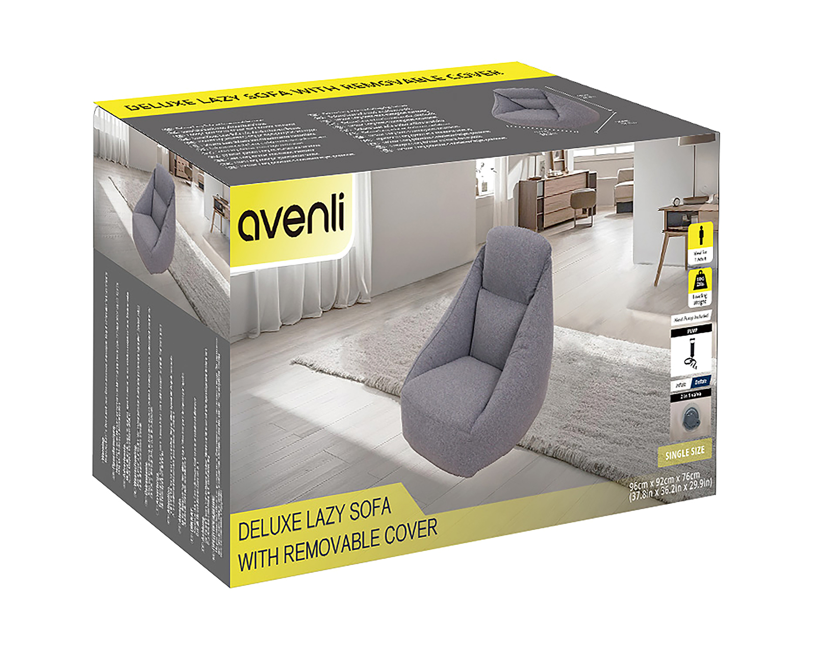 Foto 6 | Foto 6 | Sillón Inflable Avenli Gris