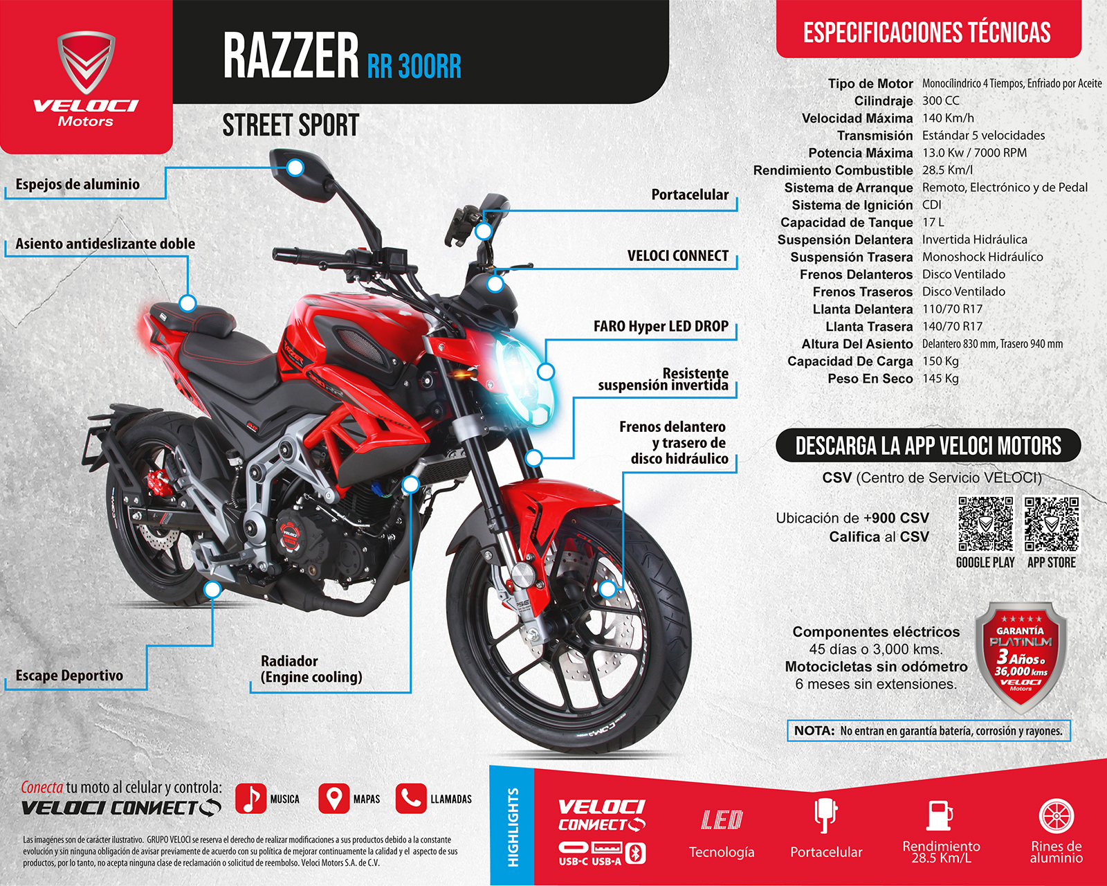 Foto 10 | Foto 10 | Motocicleta Veloci Razzer GTR 300 cc 2026