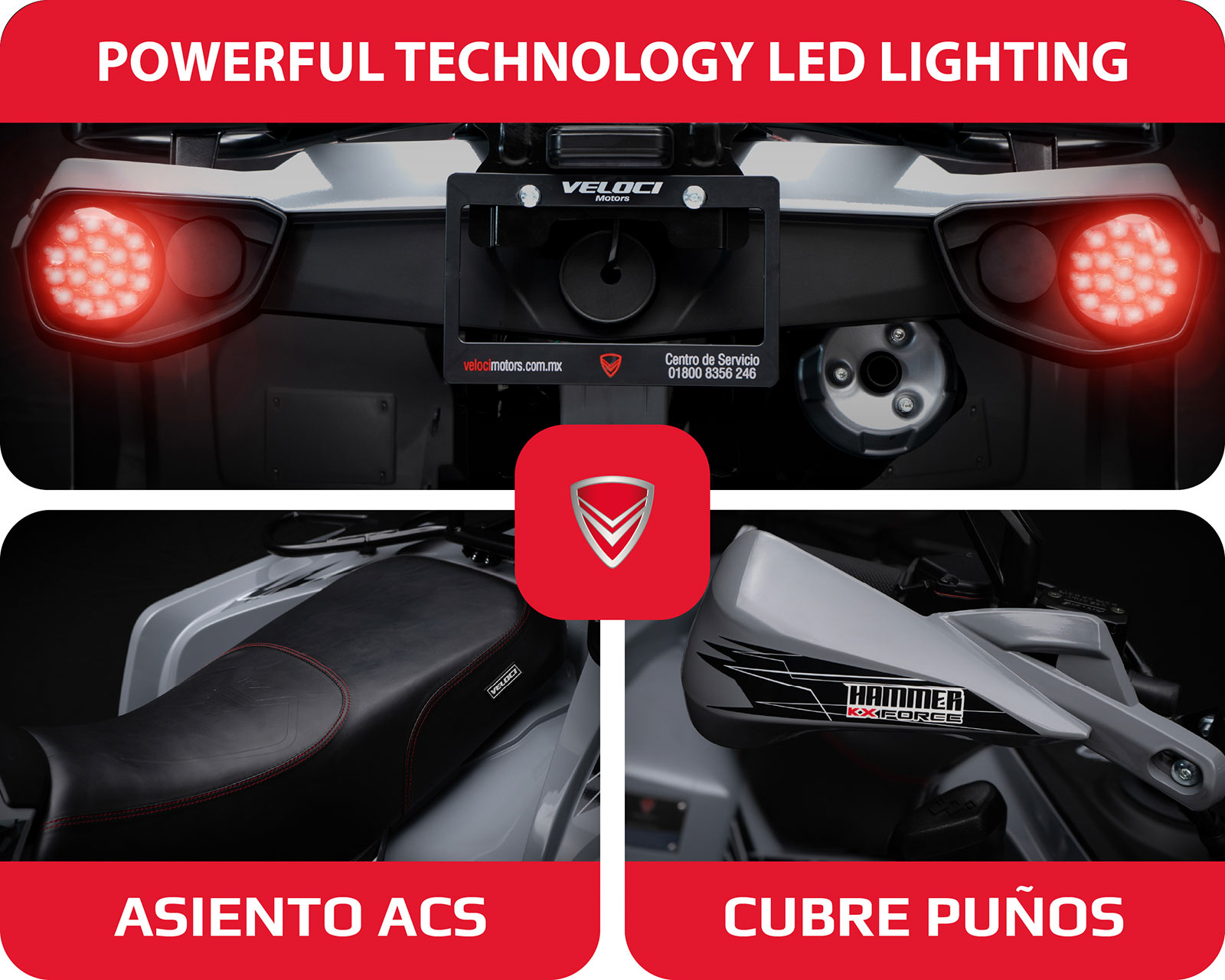 Foto 11 pulgar | Foto 10 | Cuatrimoto Veloci Hammer KX Force 200 cc 2026