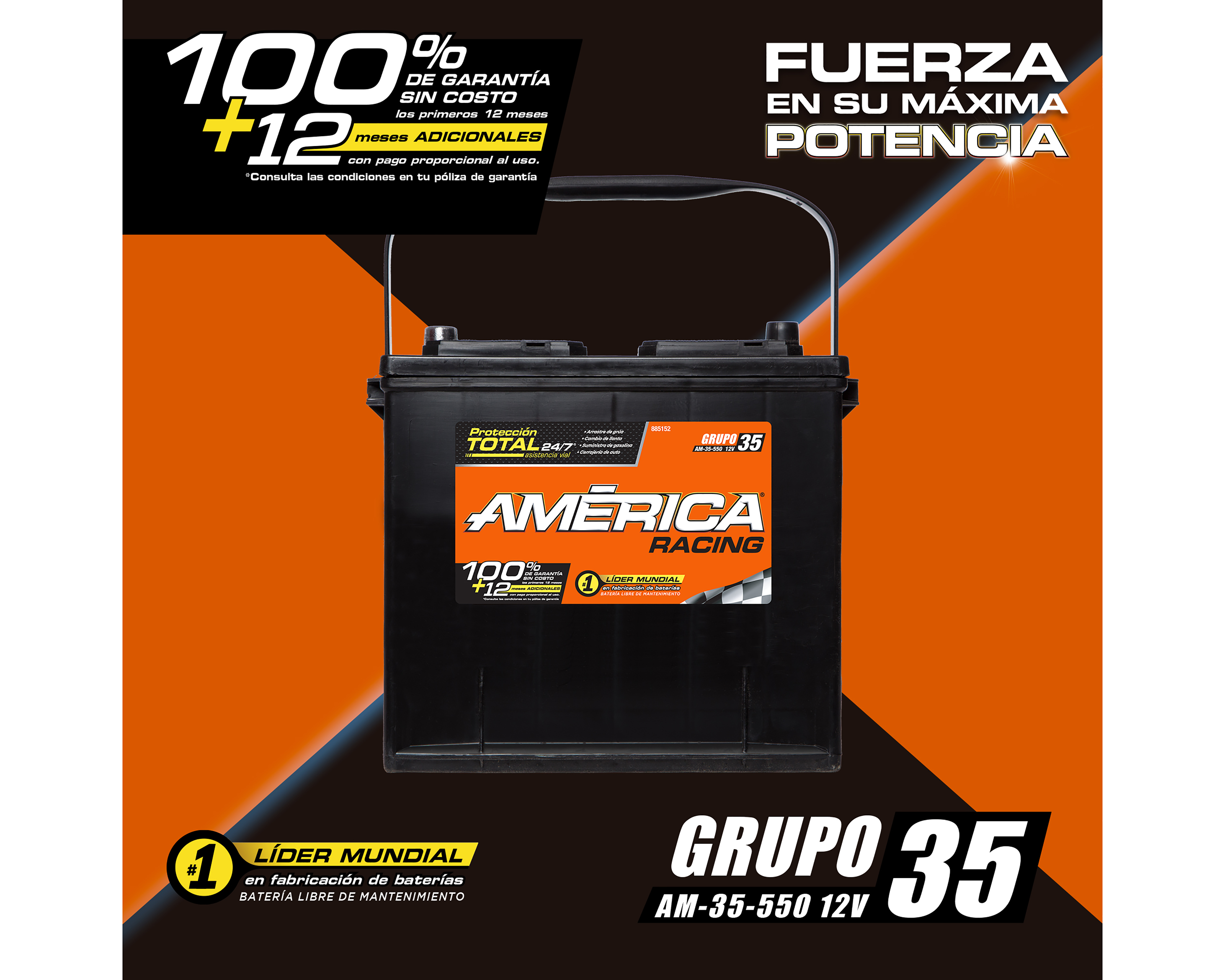 Foto 4 | Foto 4 | Acumulador América AM-35-550