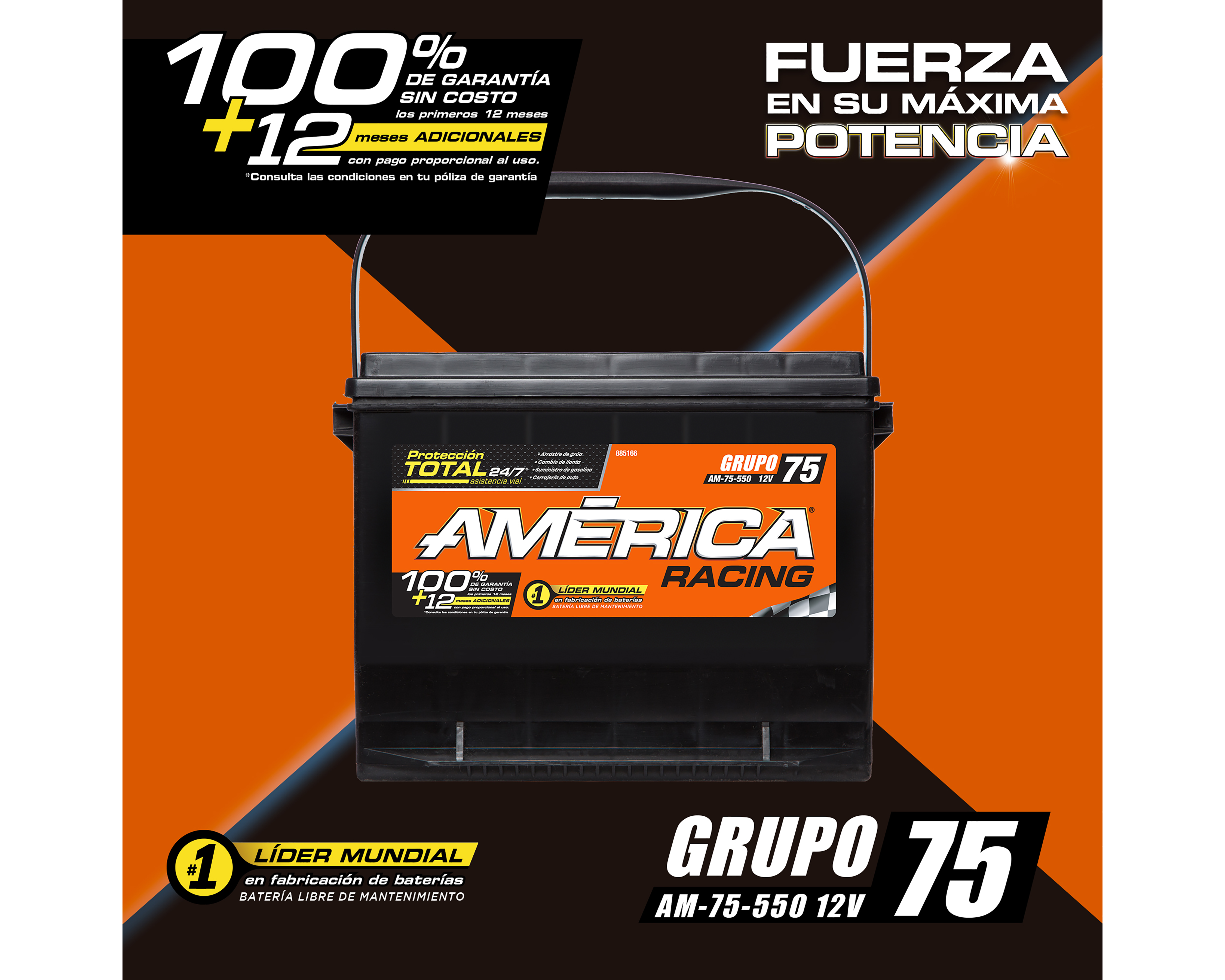 Foto 5 pulgar | Foto 4 | Acumulador América AM-75-550