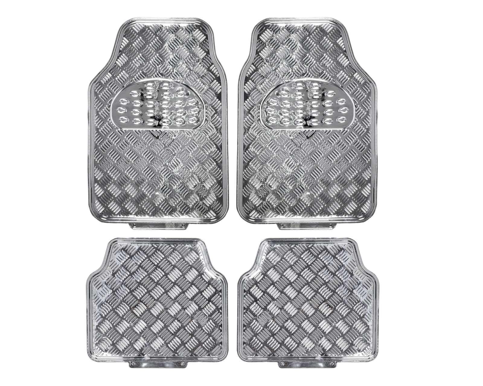 Tapete para Auto BDK MT-641-SL Plateado 4 Piezas