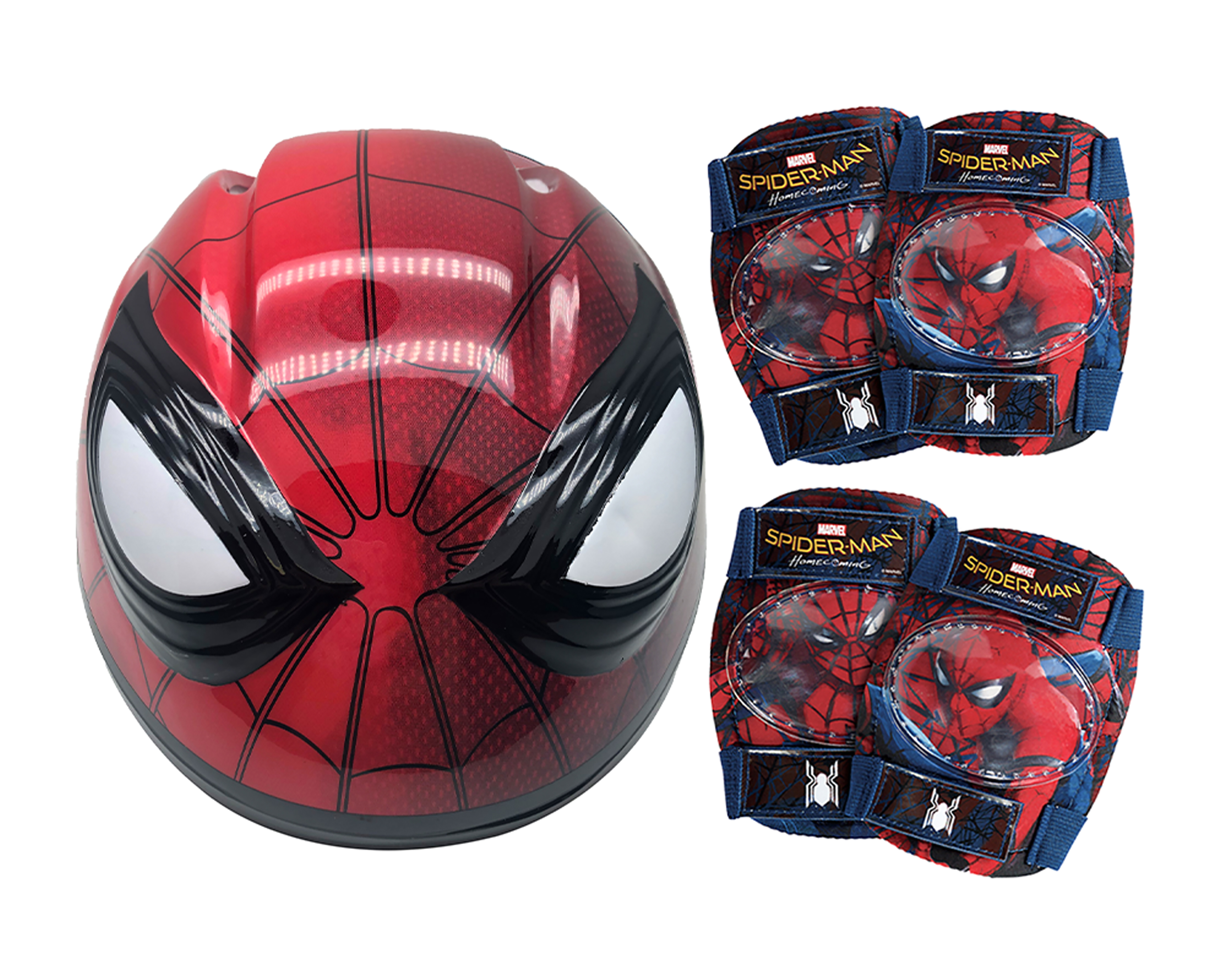 Casco con Rodilleras y Coderas Apache Spider-Man 5 Piezas