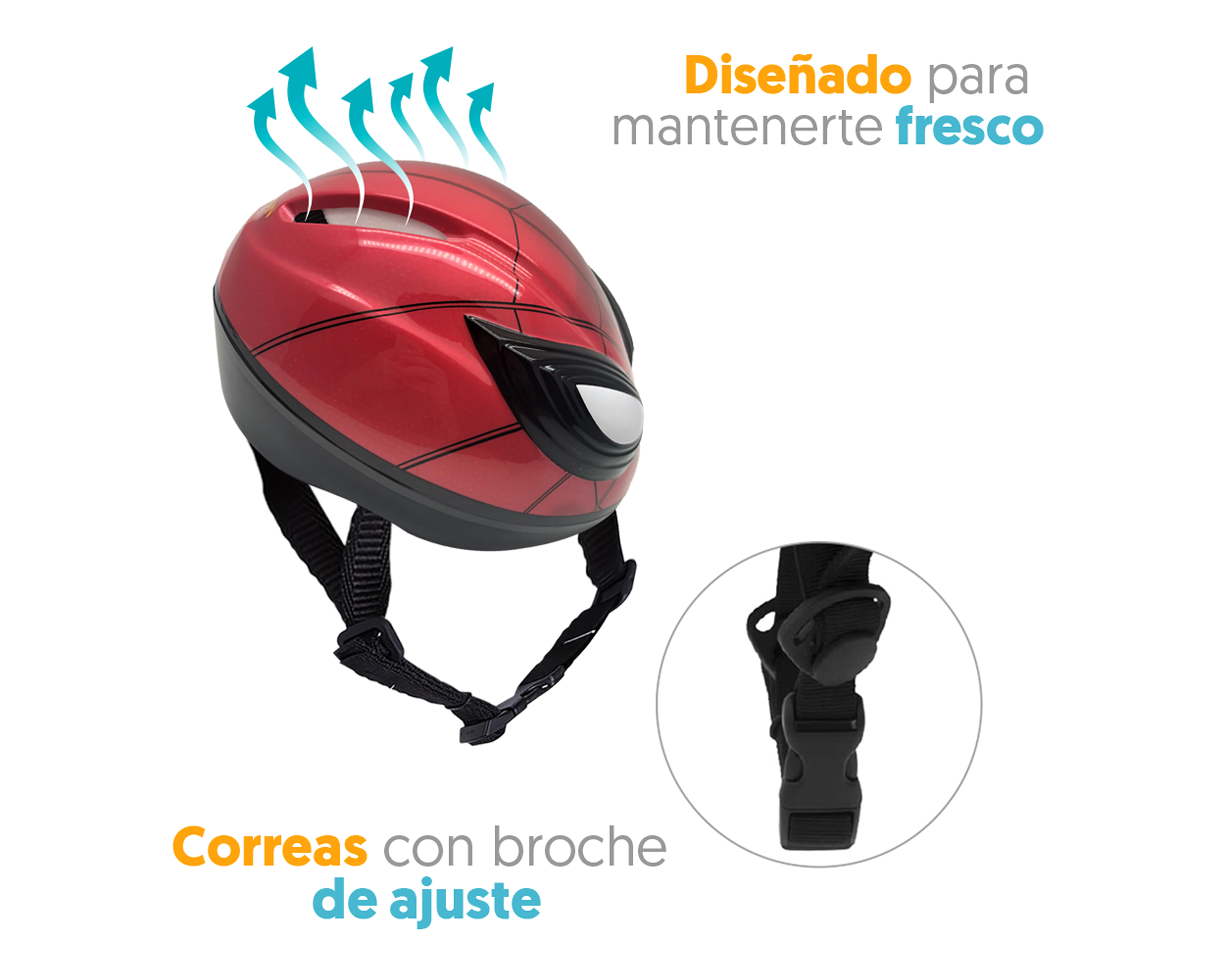 Foto 3 pulgar | Foto 2 | Casco con Rodilleras y Coderas Apache Spider-Man 5 Piezas