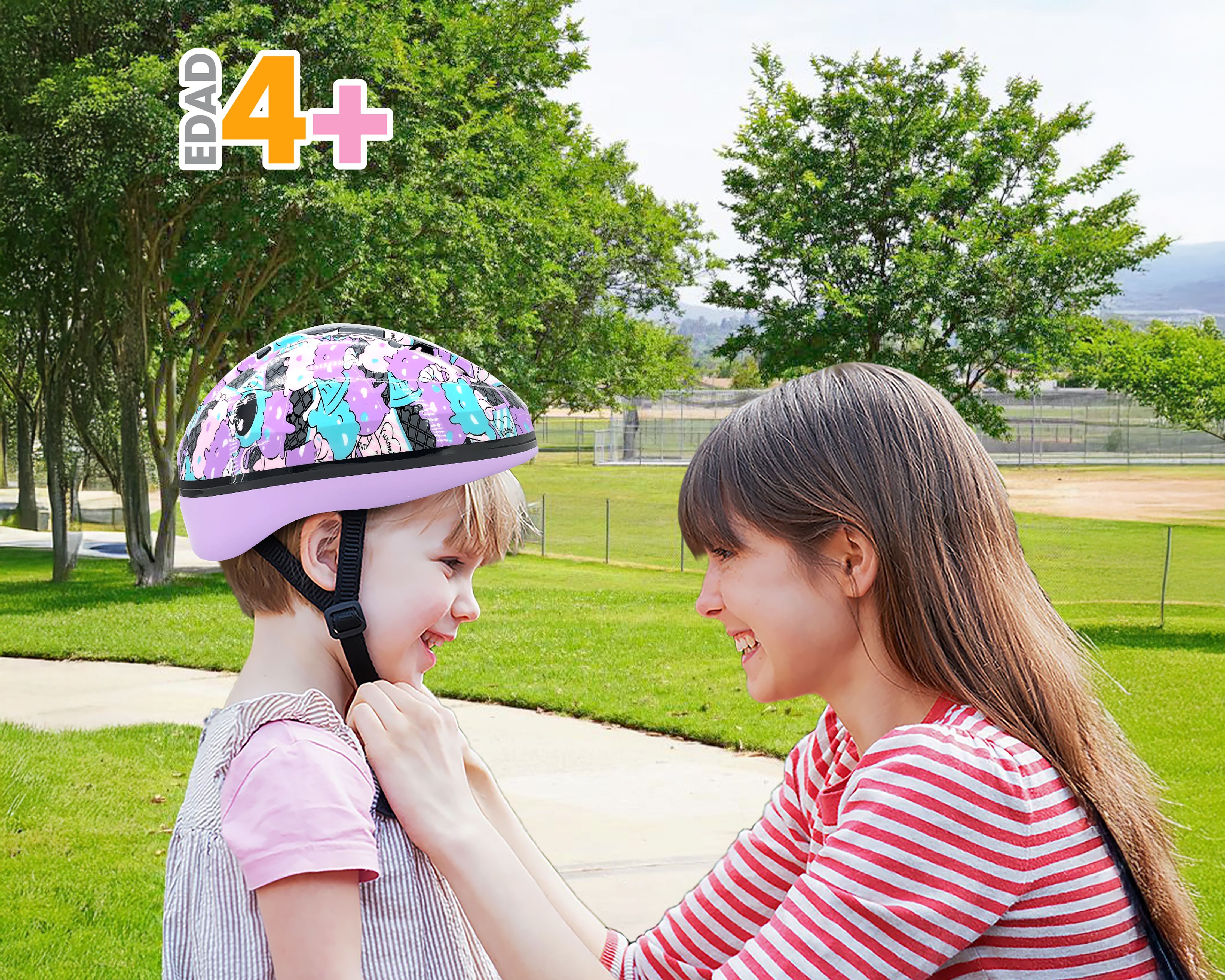 Foto 4 pulgar | Foto 3 | Casco con Rodilleras y Coderas Apache Kuromi 5 Piezas