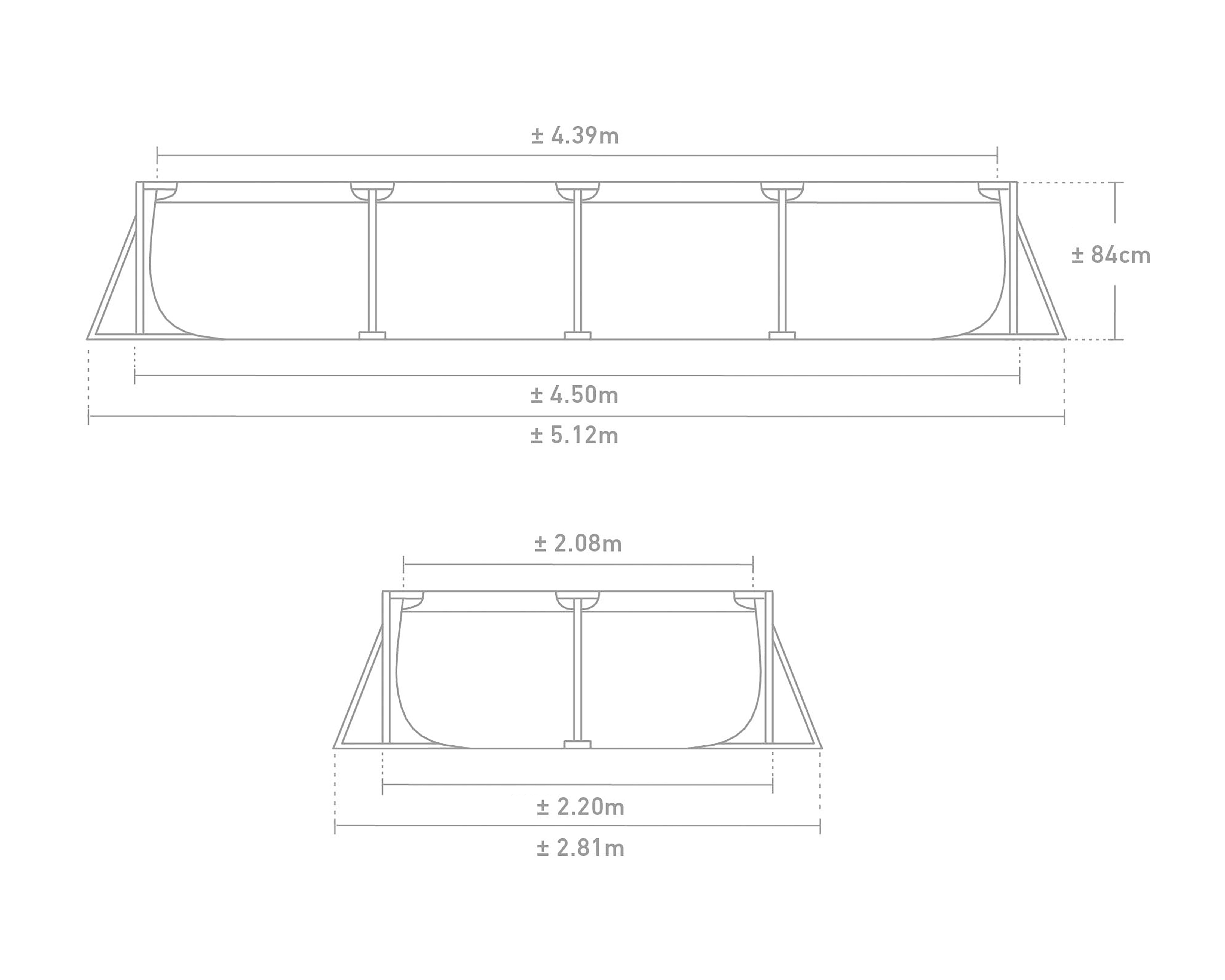 Foto 5 pulgar | Foto 4 | Alberca Rígida Rectangular Intex 7127 Litros 450 x 220 x 84 cm