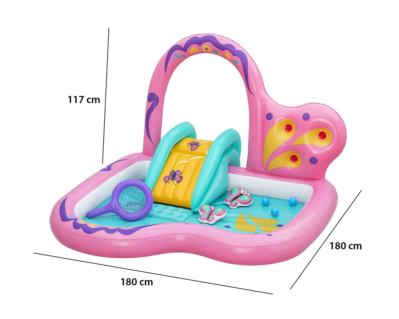 Foto 9 pulgar | Foto 8 | Alberca Infantil Inflable de Mariposa Bestway 159 Litros 180 x 180 x 117 cm