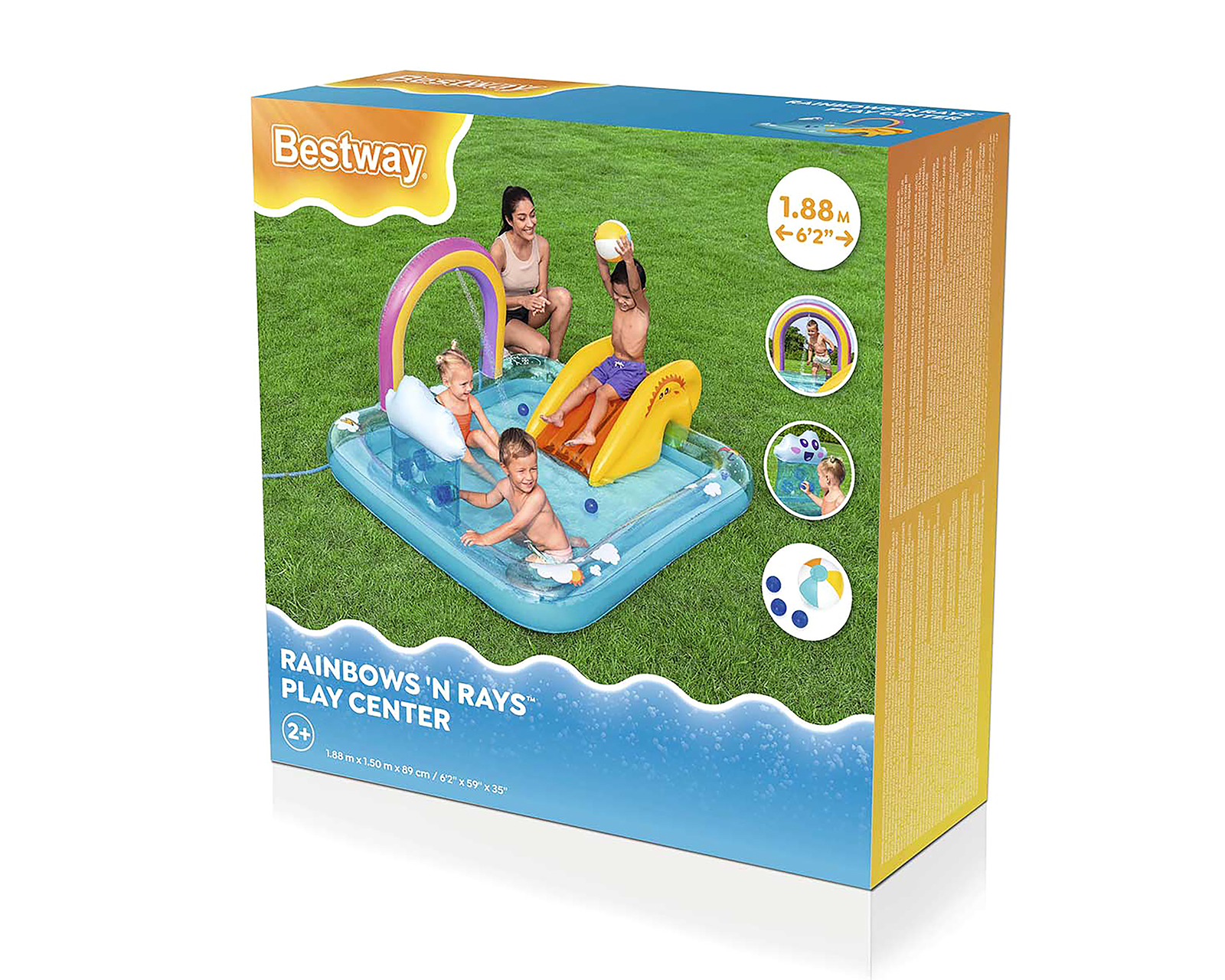 Foto 6 | Foto 6 | Alberca Inflable Cuadrada Bestway 189 Litros 188 x 150 x 89 cm