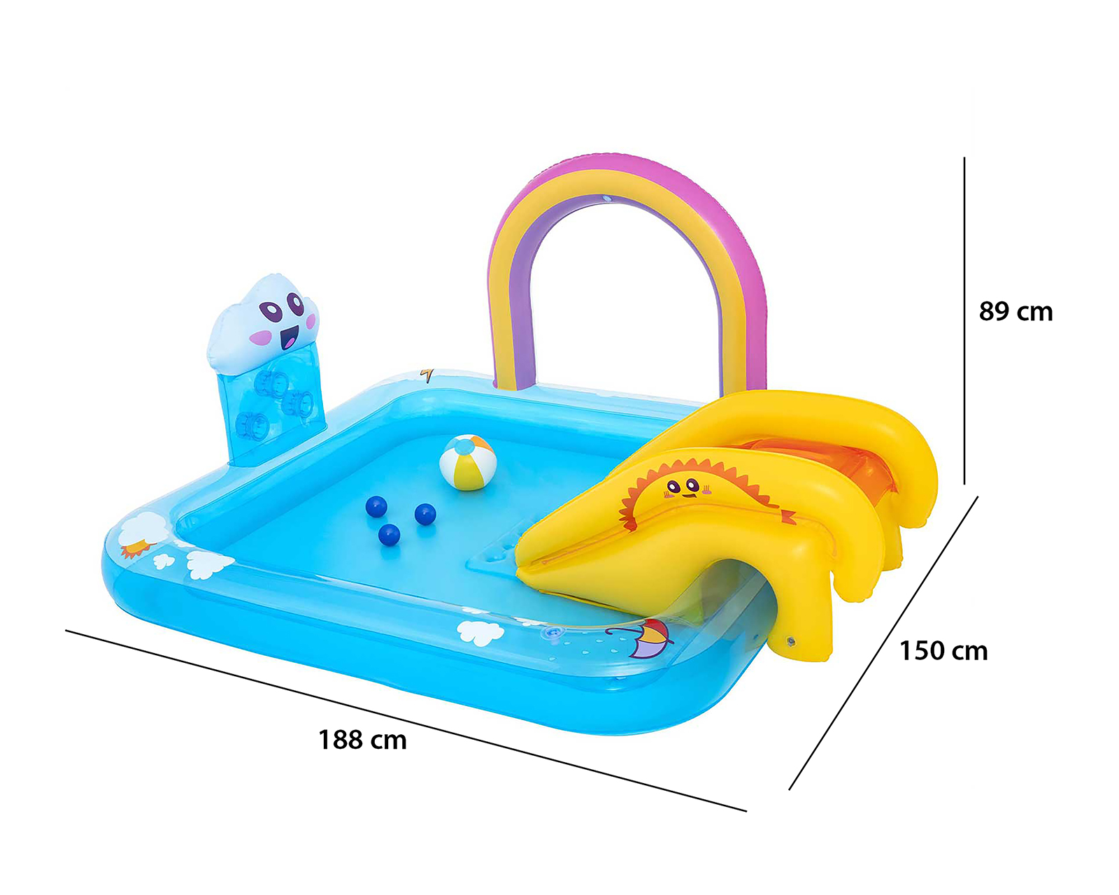 Foto 8 pulgar | Foto 7 | Alberca Inflable Cuadrada Bestway 189 Litros 188 x 150 x 89 cm