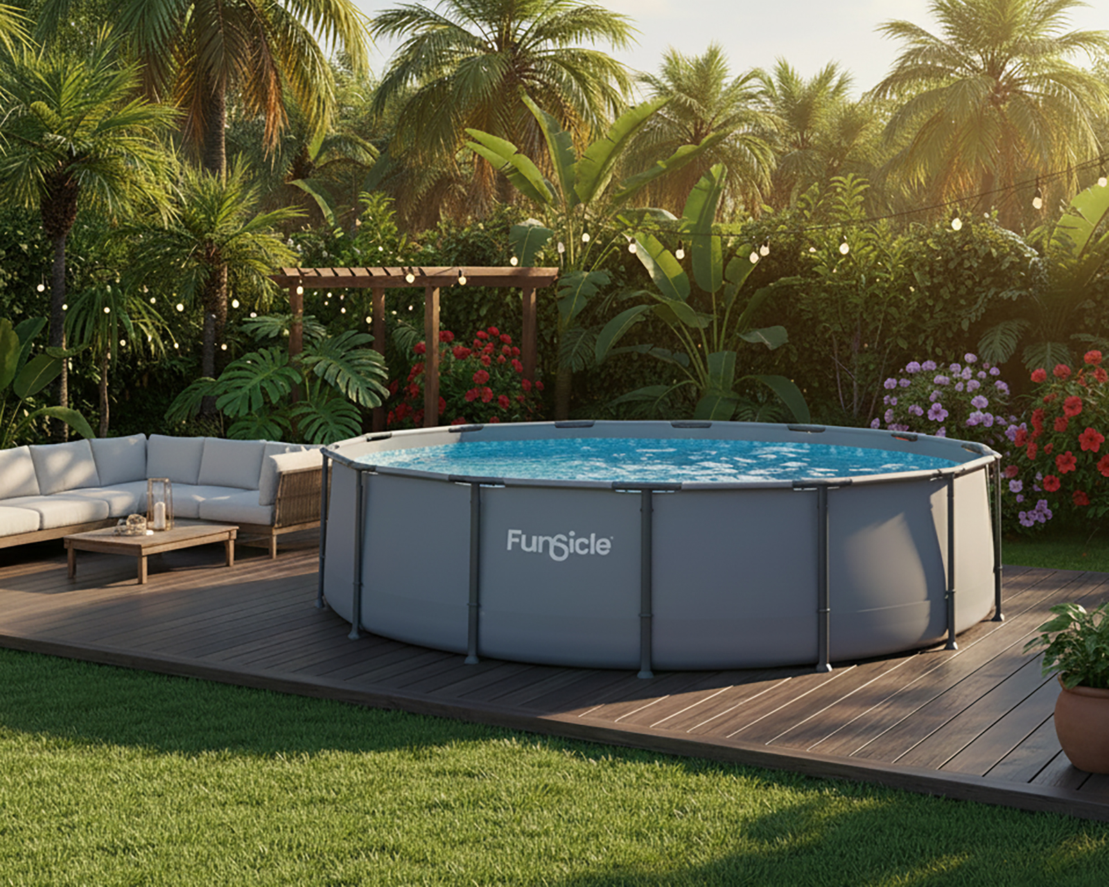 Foto 8 pulgar | Foto 7 | Alberca Rígida Redonda Funsicle 13292 Litros 427 x 107 cm