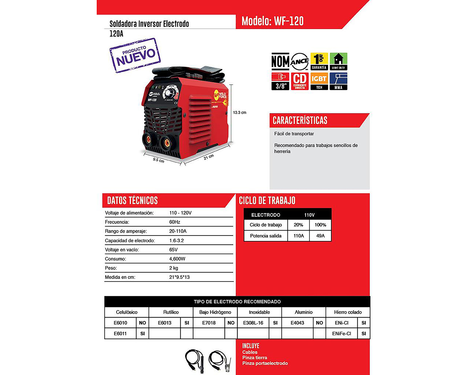 Foto 4 | Foto 4 | Soldador Inversor Ax Tech WF-120 4600 W