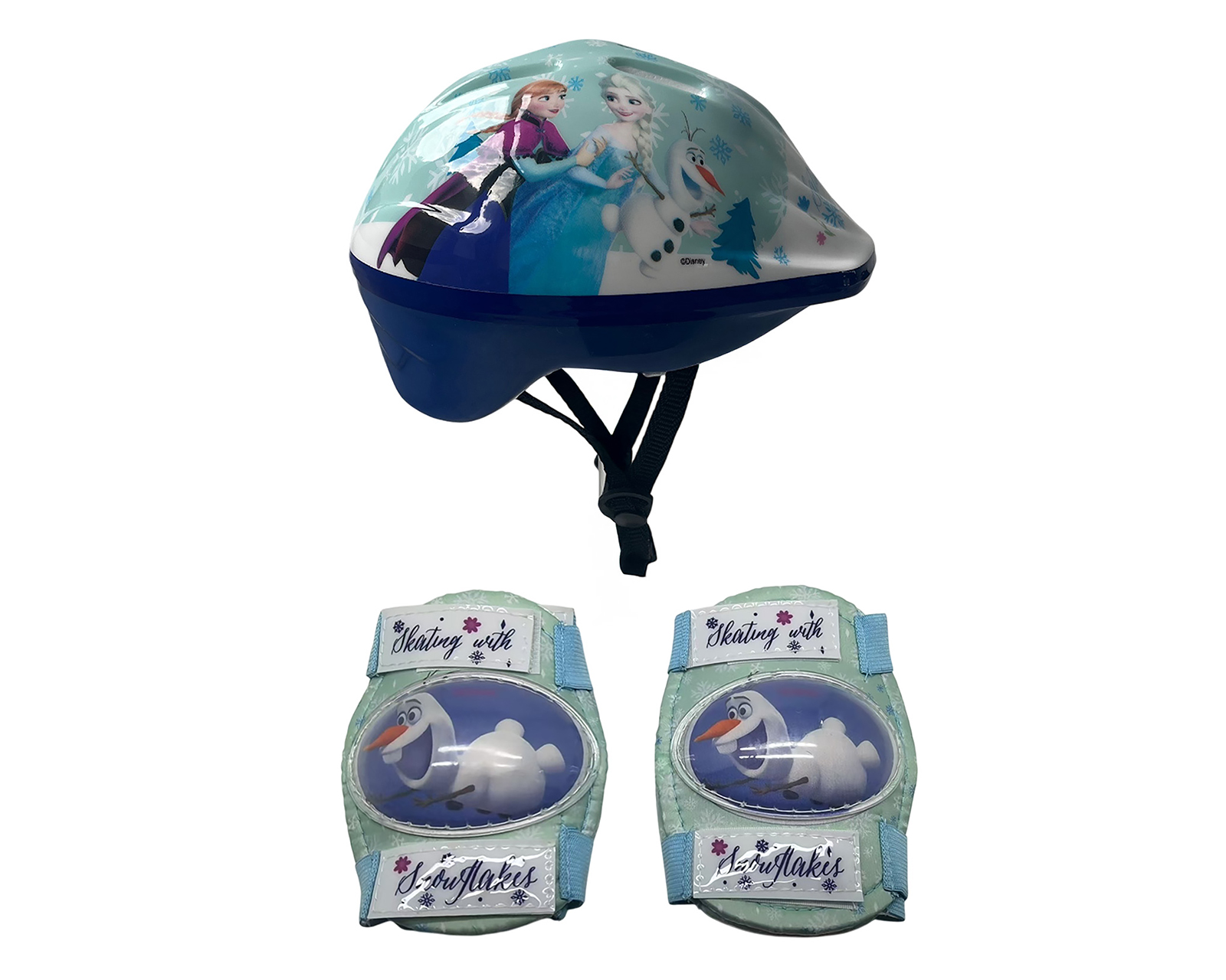 Casco y Rodilleras Disney Frozen 3 Piezas