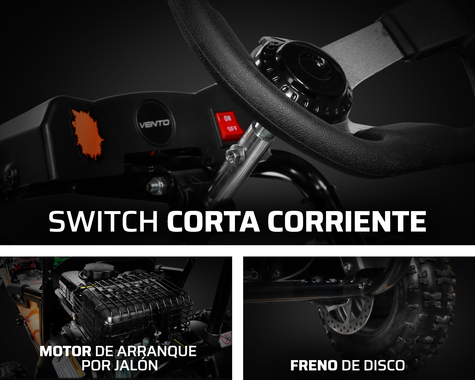 Foto 5 pulgar | Foto 4 | Go-Kart para Niños Vento Anaranjado