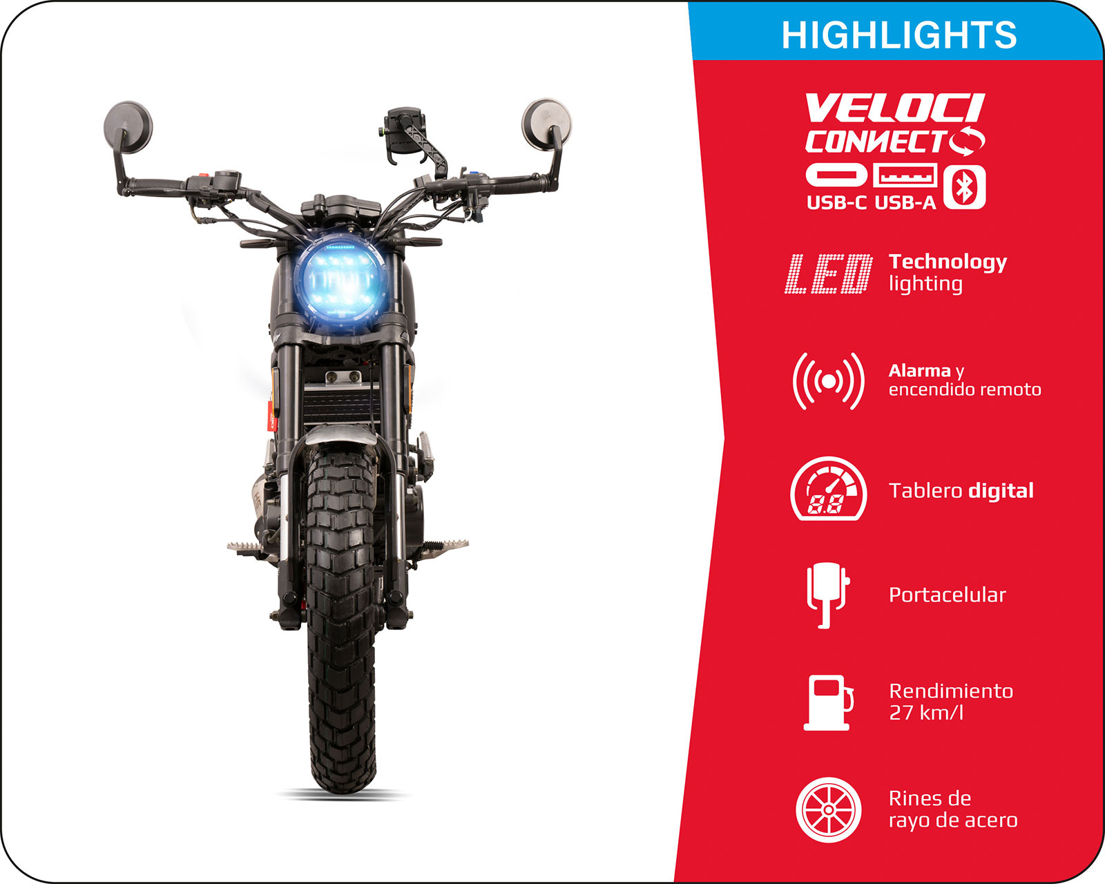 Foto 4 pulgar | Foto 3 | Motocicleta Veloci Dark Thunder Hyper 250 cc 2026