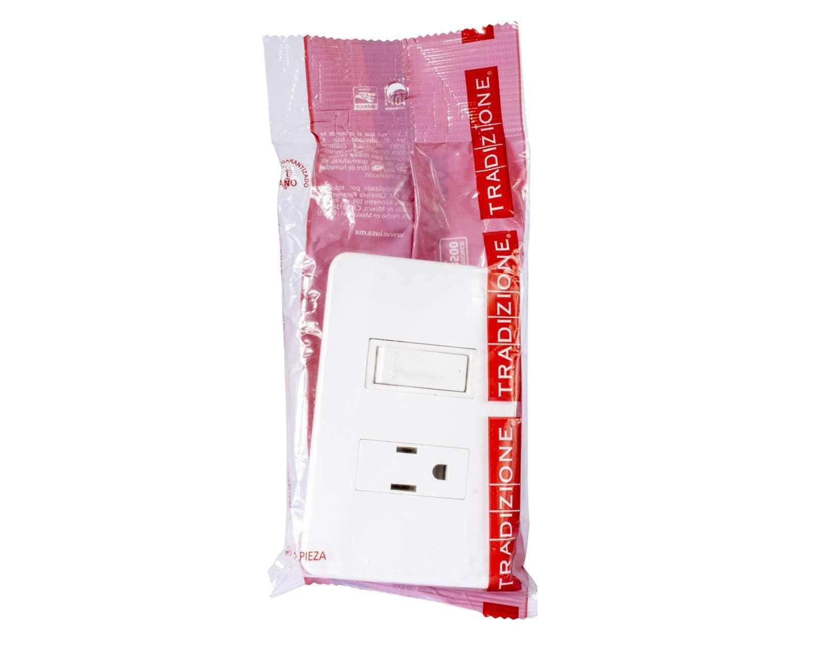 Foto 5 | Foto 5 | Interruptor con Tomacorriente Tradizione Blanco