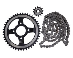 Set de Engranes con Cadena Metálica para Motocicleta Motoking 3 Piezas
