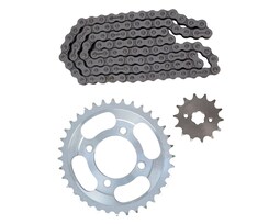 Set de Engranes con Cadena Metálica para Motocicleta Masuda 3 Piezas