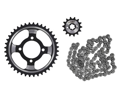 Foto 1 | Foto 1 | Set de Engranes con Cadena Metálica para Motocicleta Masuda 3 Piezas