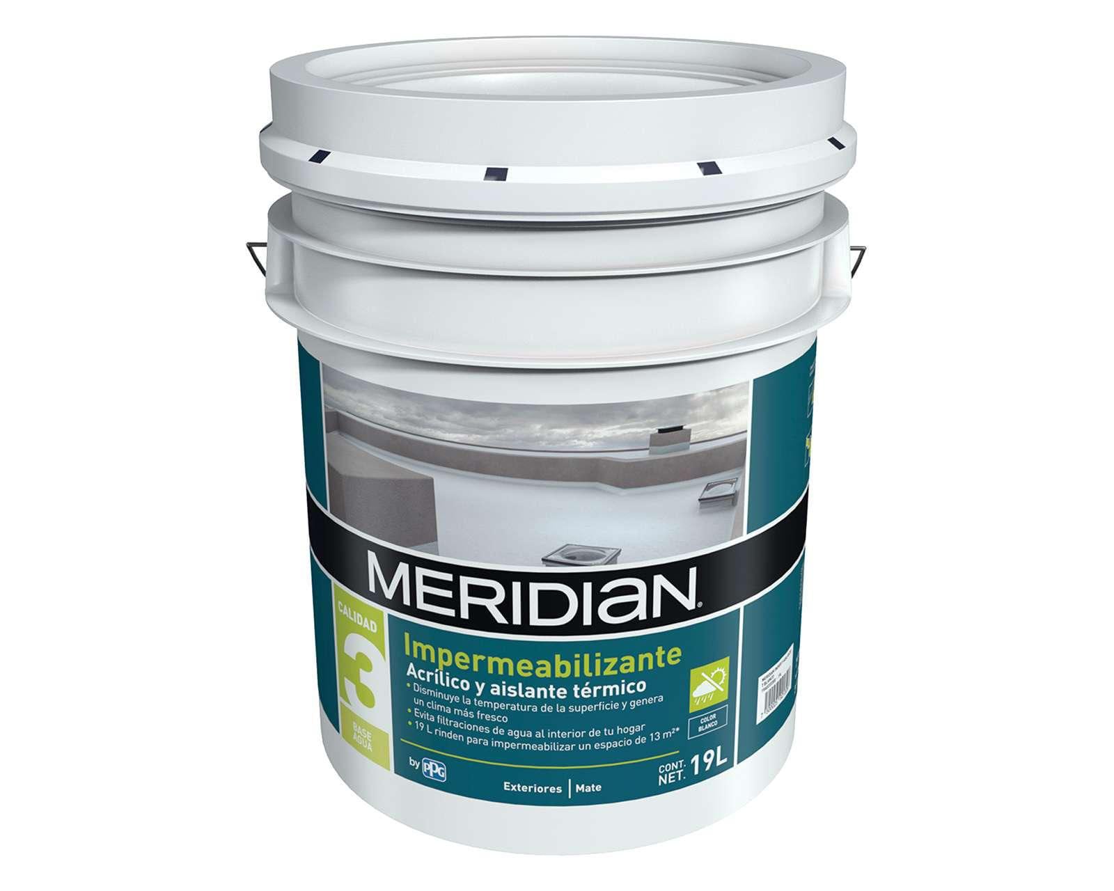 Impermeabilizante Aislante Térmico Blanco Meridian 19 Litros
