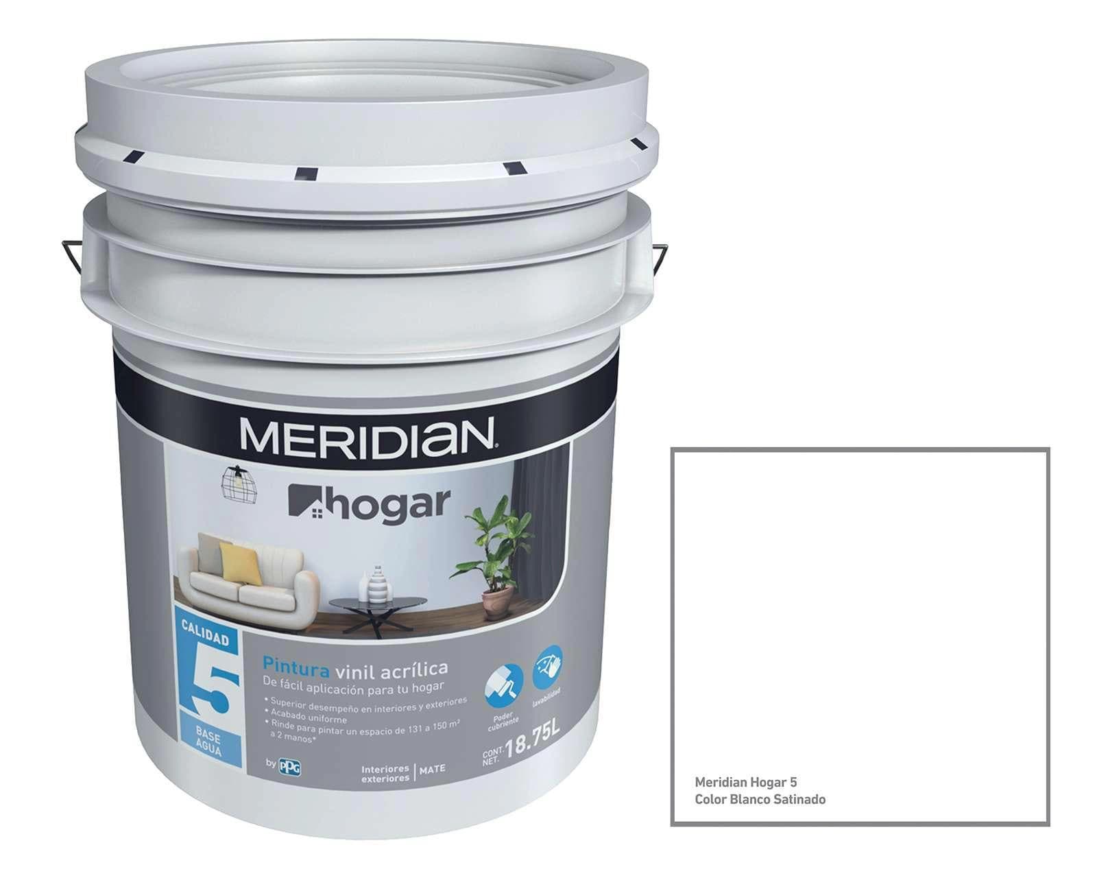 Foto 3 | Foto 3 | Pintura Vinil Acrílica Meridian Blanca 18.75 Litros